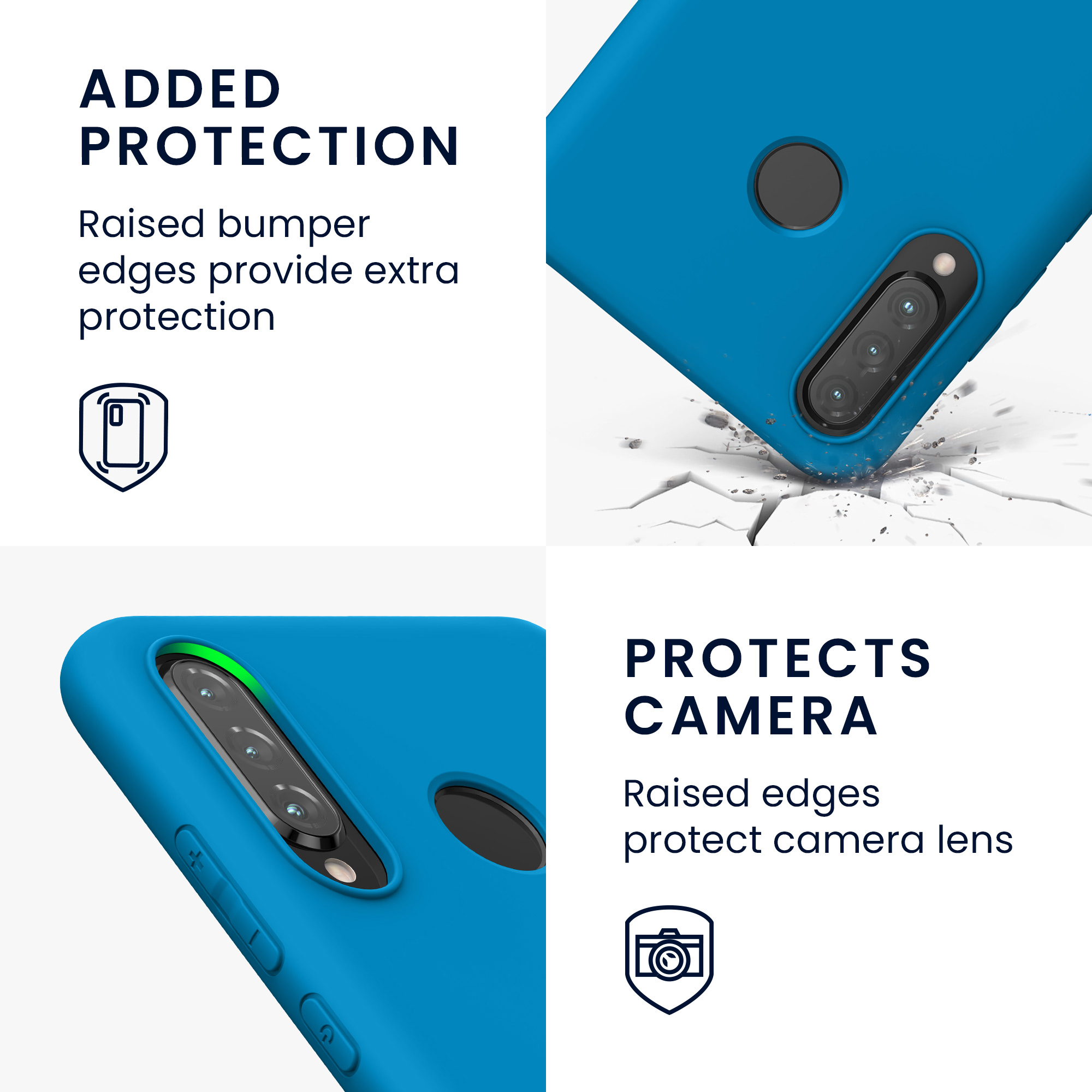 Kryt kwmobile Huawei P30 Lite, karibská modrá