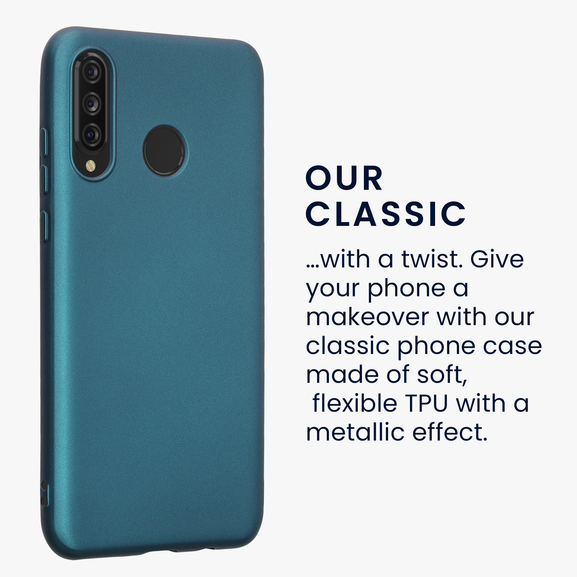 Kryt kwmobile Huawei P30 Lite, metalická karibská modrá