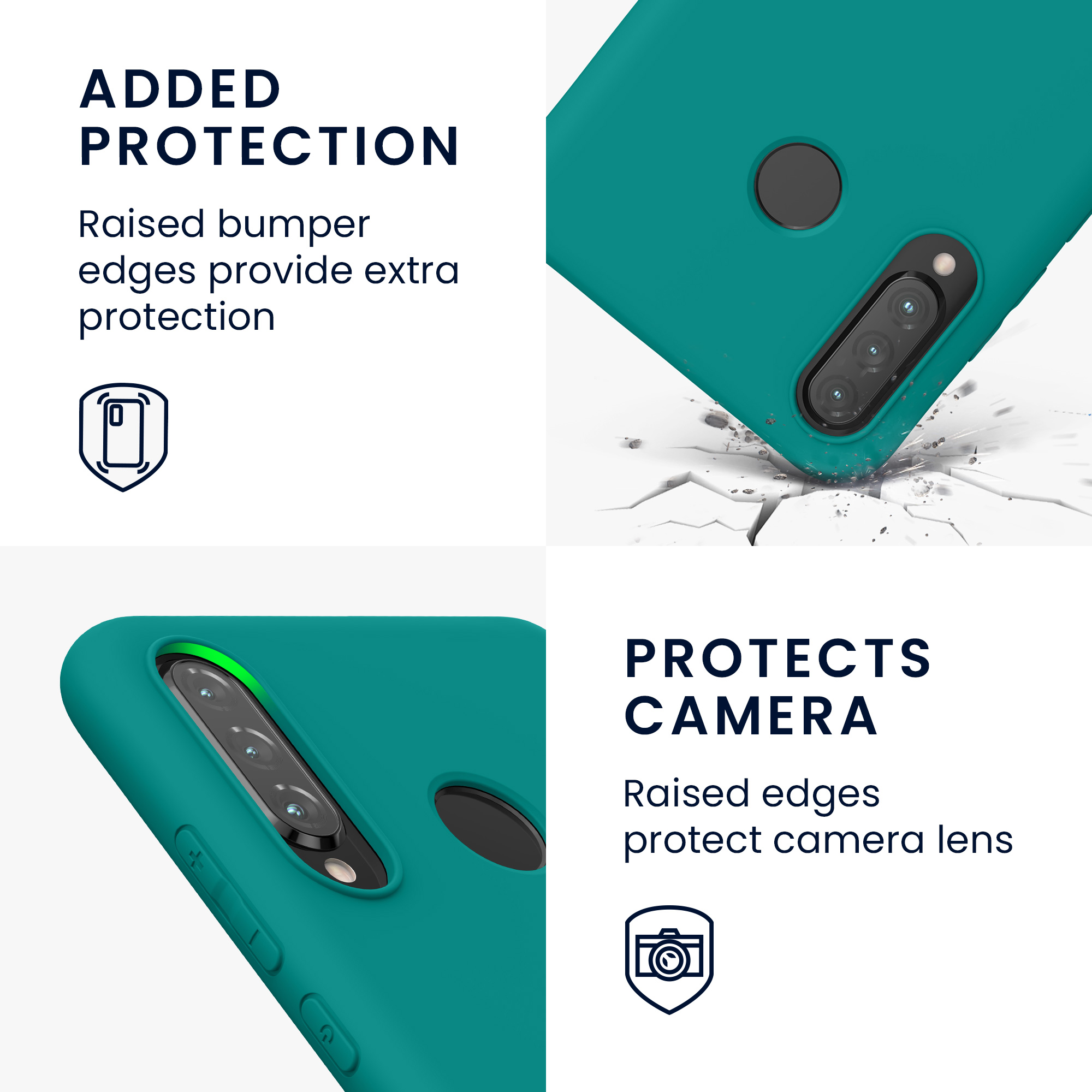 Pouzdro pro Huawei P30 Lite kwmobile TPU - matná petrolejová