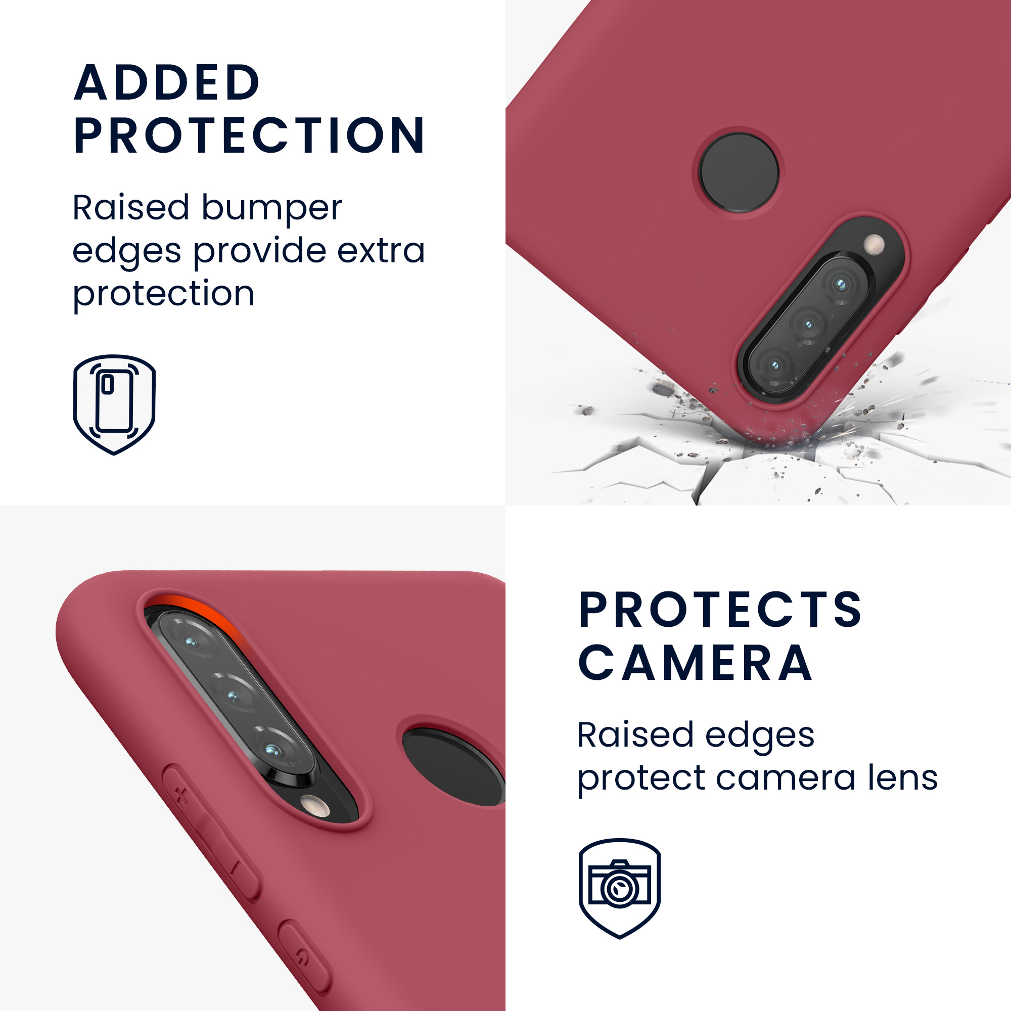 Kryt kwmobile Huawei P30 Lite, tmavě růžová