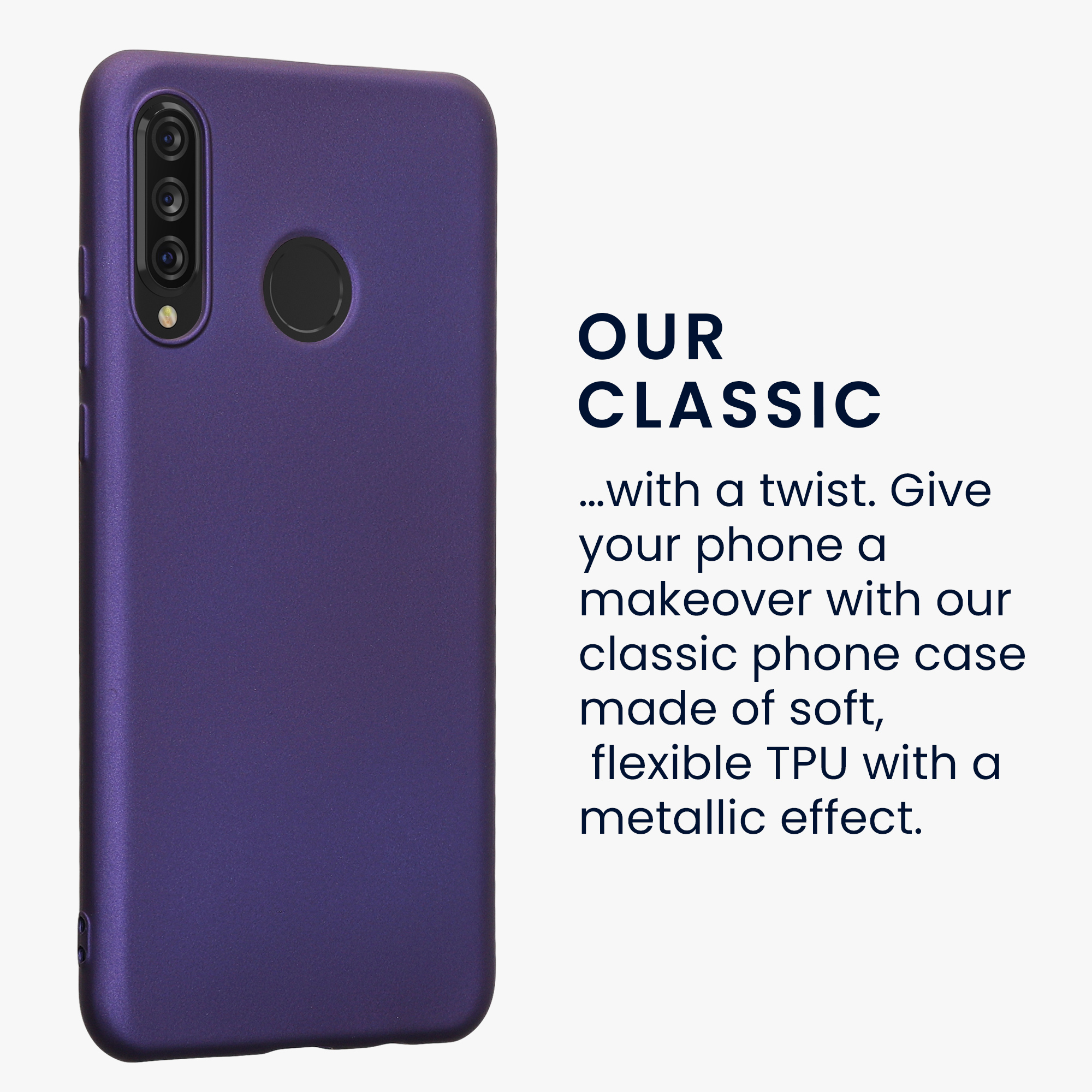 Kryt kwmobile Huawei P30 Lite, metalická modrofialová