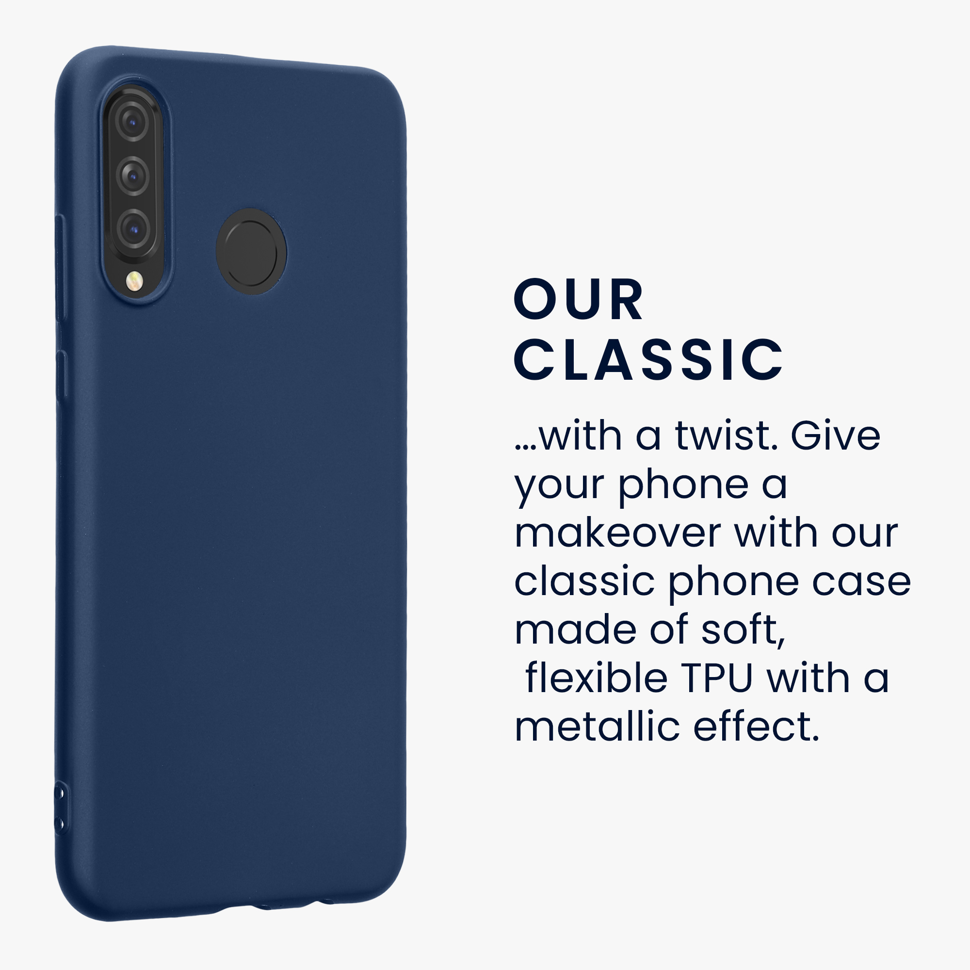 Pouzdro pro Huawei P30 Lite kwmobile tenké metalické silikonové - metalická modrá