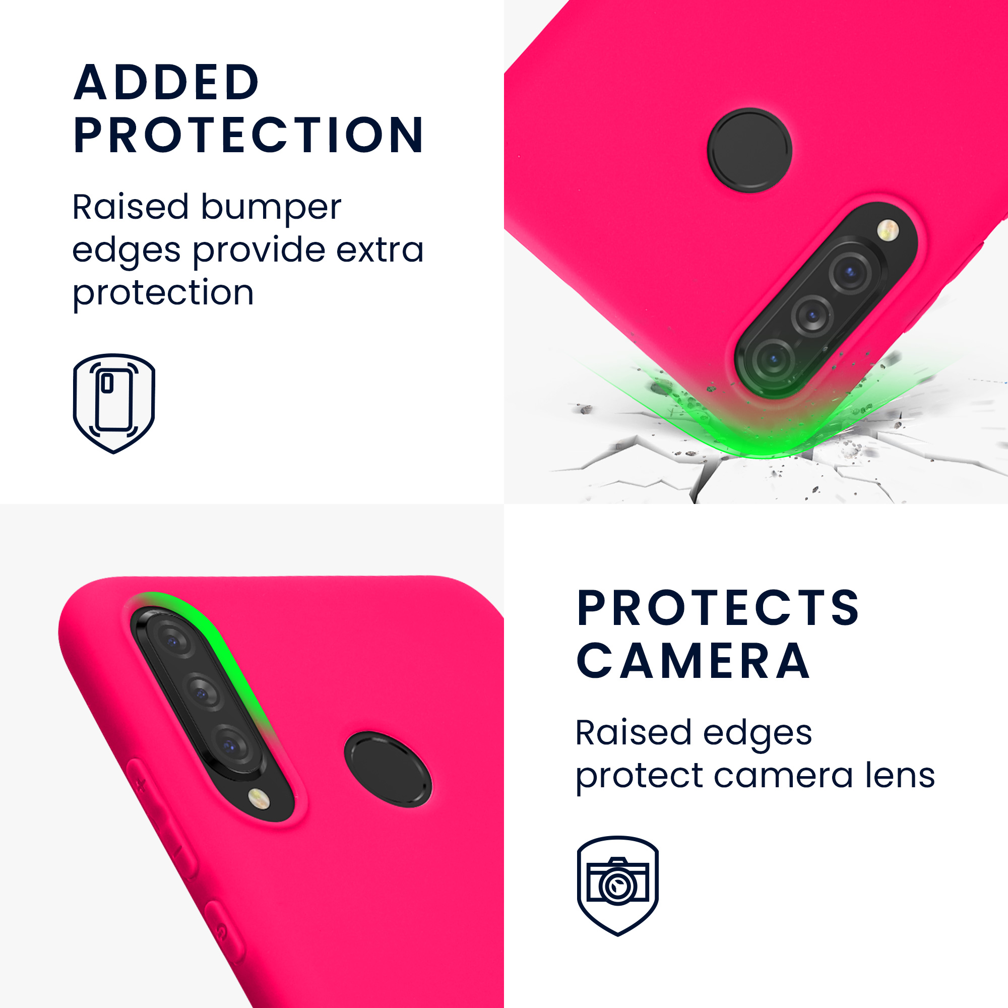 Kryt kwmobile Huawei P30 Lite, neonově růžová