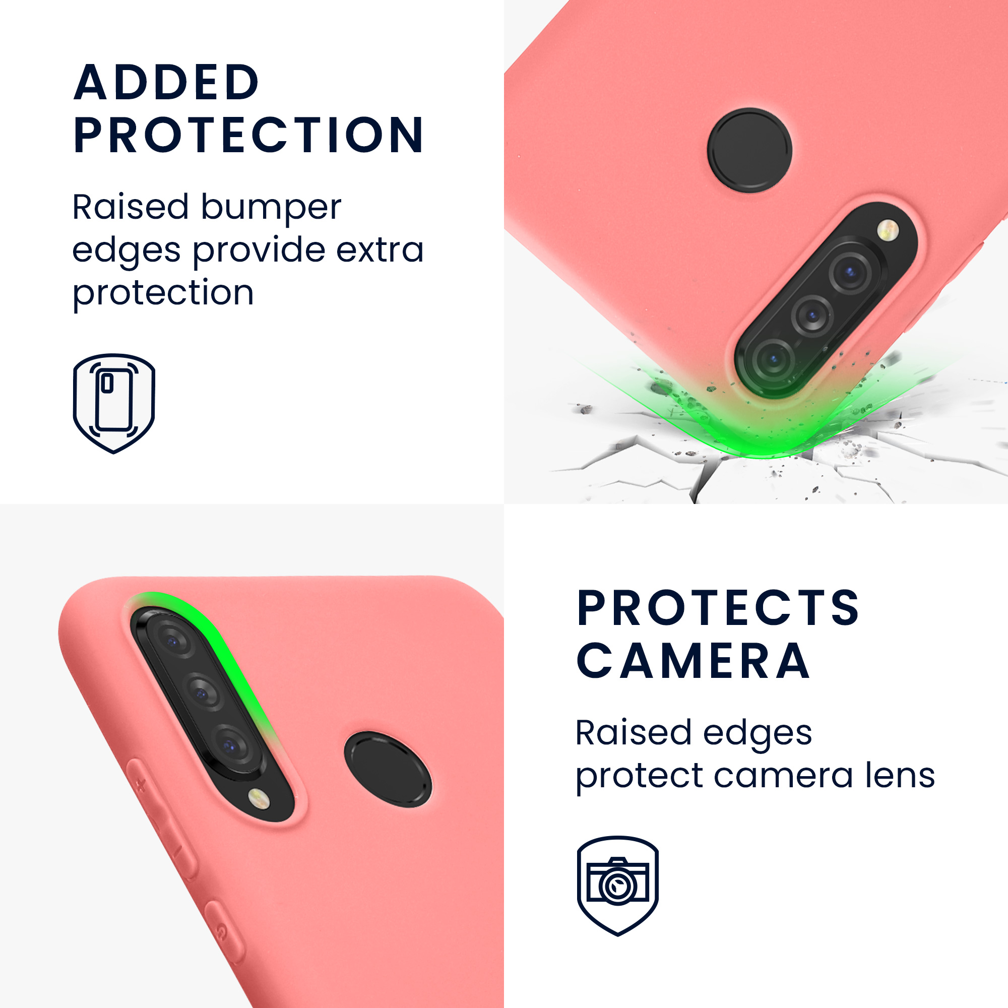 Kryt kwmobile Huawei P30 Lite, pastelově korálová