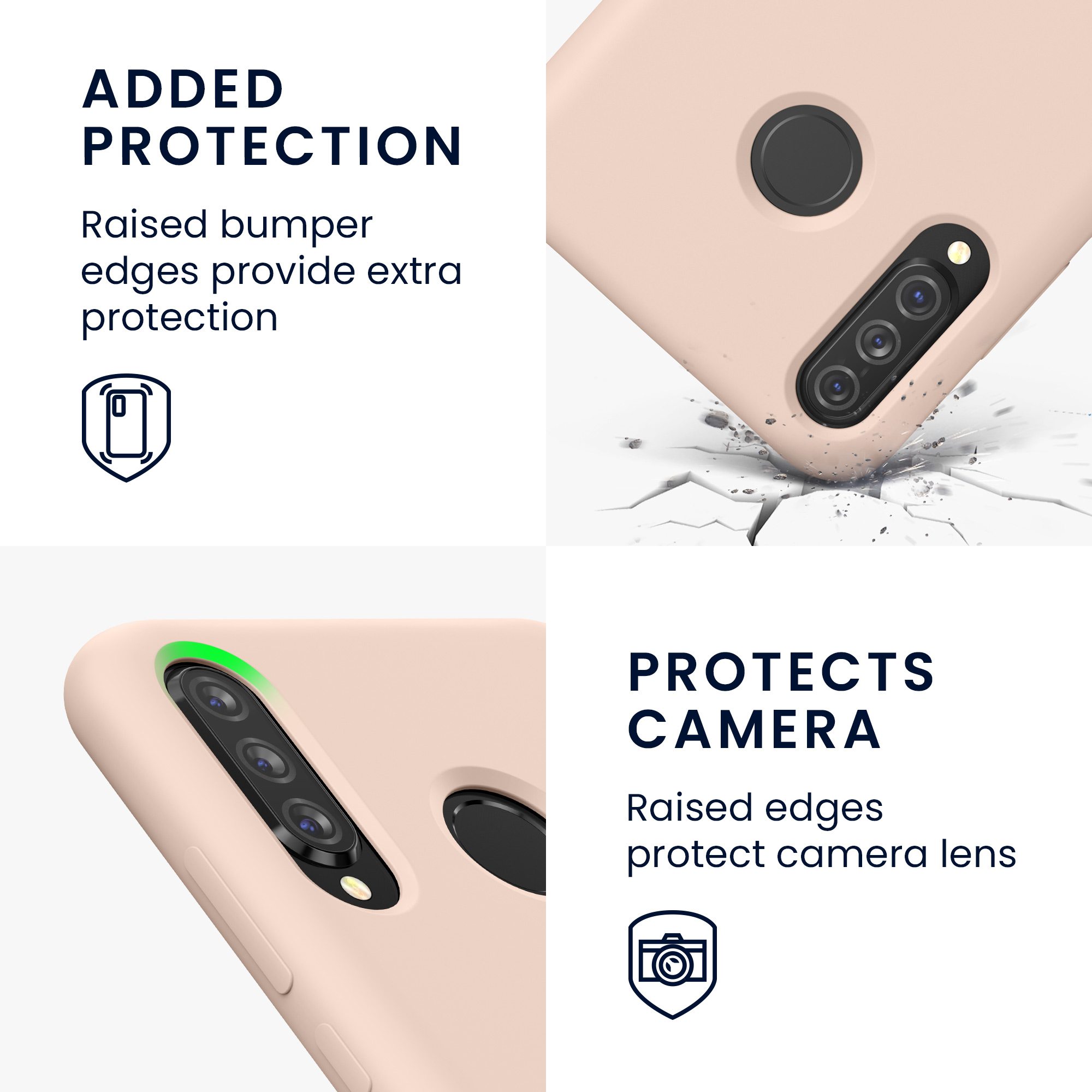 Pouzdro pro Huawei P30 Lite kwmobile silikonové - kokosová