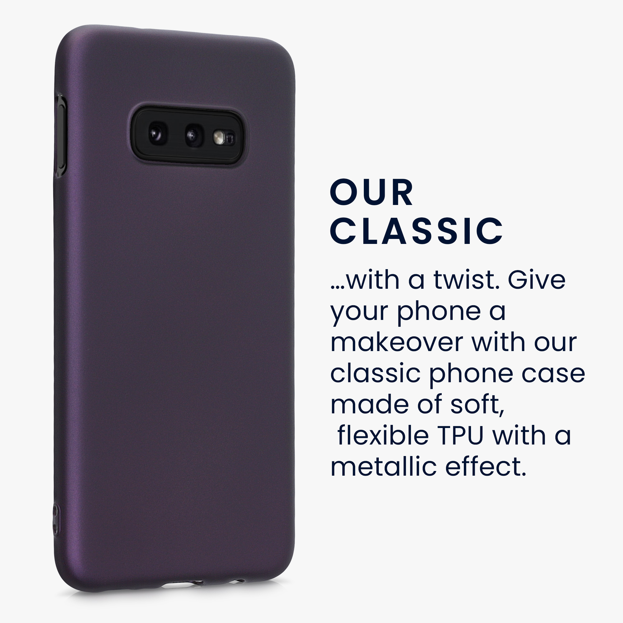 Pouzdro pro Samsung Galaxy S10e kwmobile tenké metalické silikonové - metalická bordó