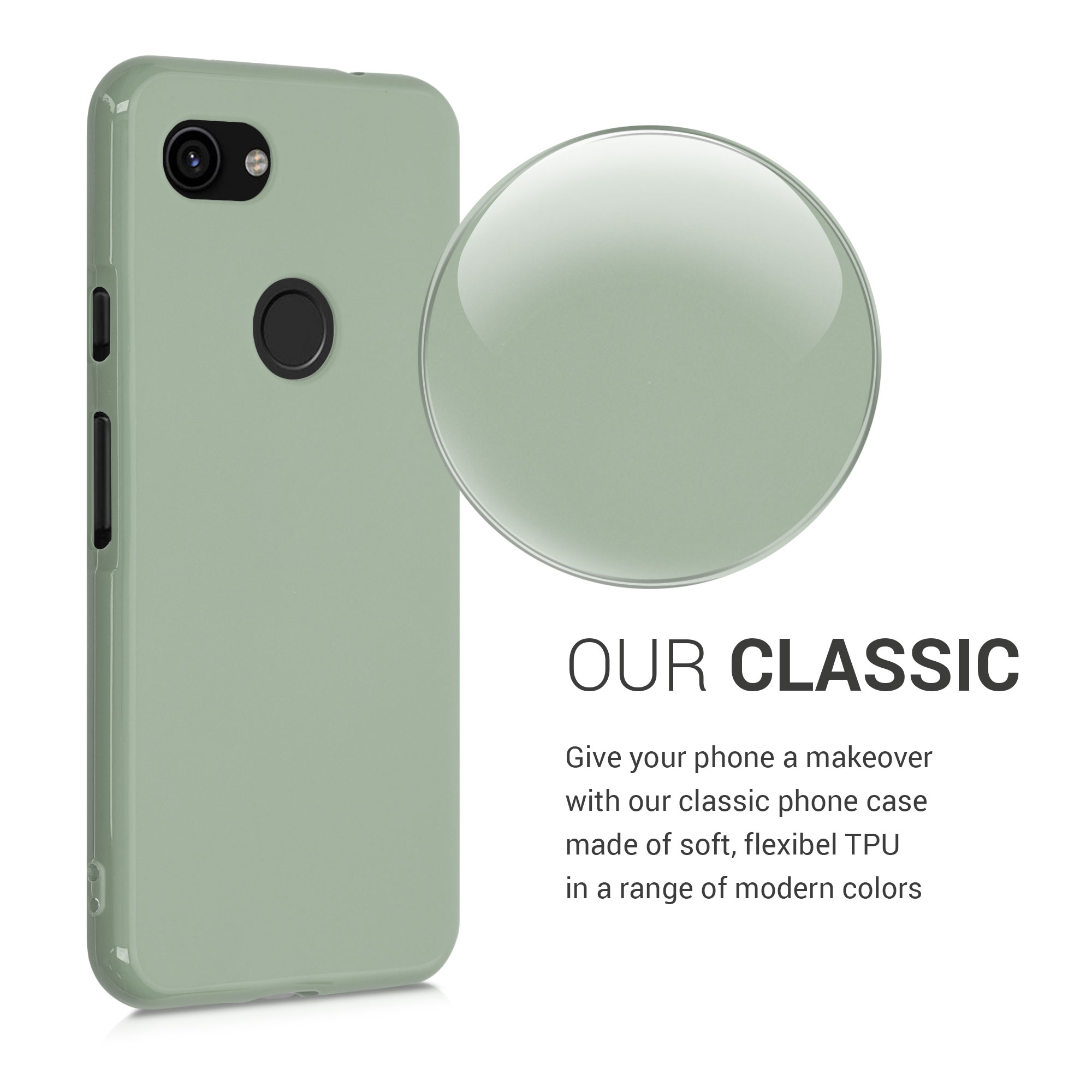 Zadní kryt kwmobile pro Google Pixel 3a - šedozelená