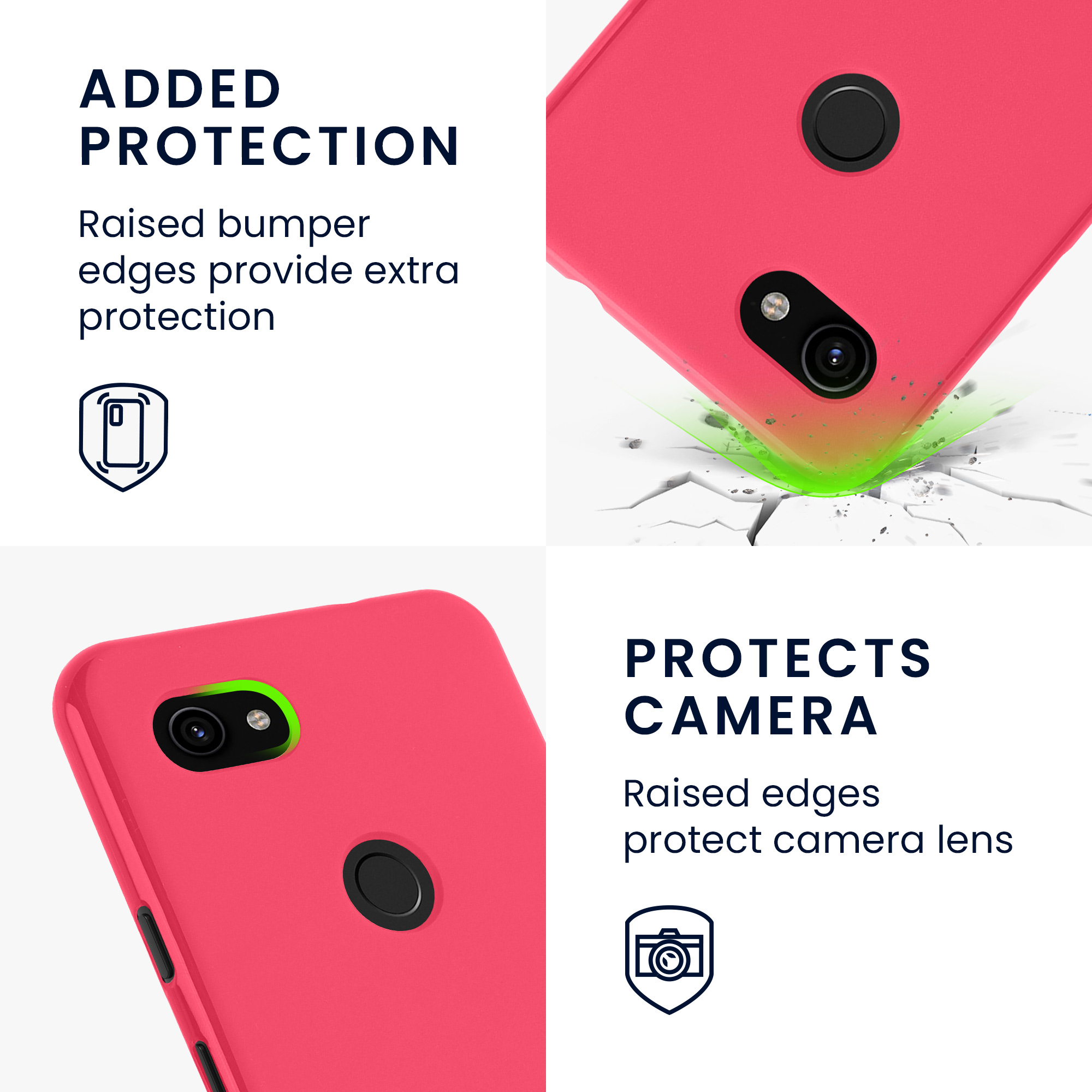 Zadní kryt kwmobile pro Google Pixel 3a - neonově růžová
