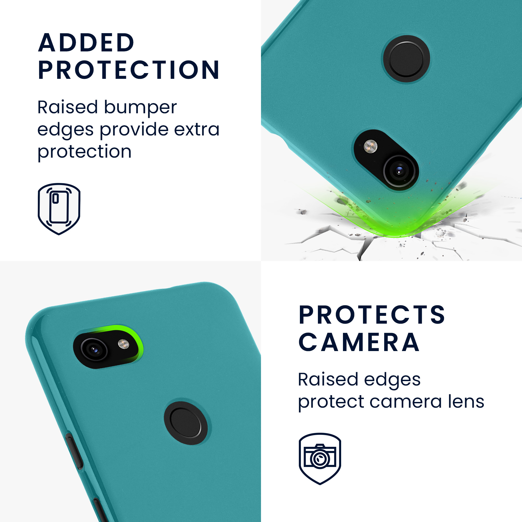 Zadní kryt kwmobile pro Google Pixel 3a - matná petrolejová