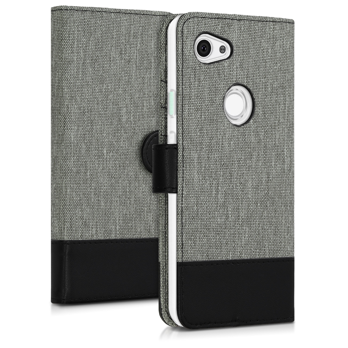 Flipové pouzdro kwmobile pro Google Pixel 3a - šedá / černá