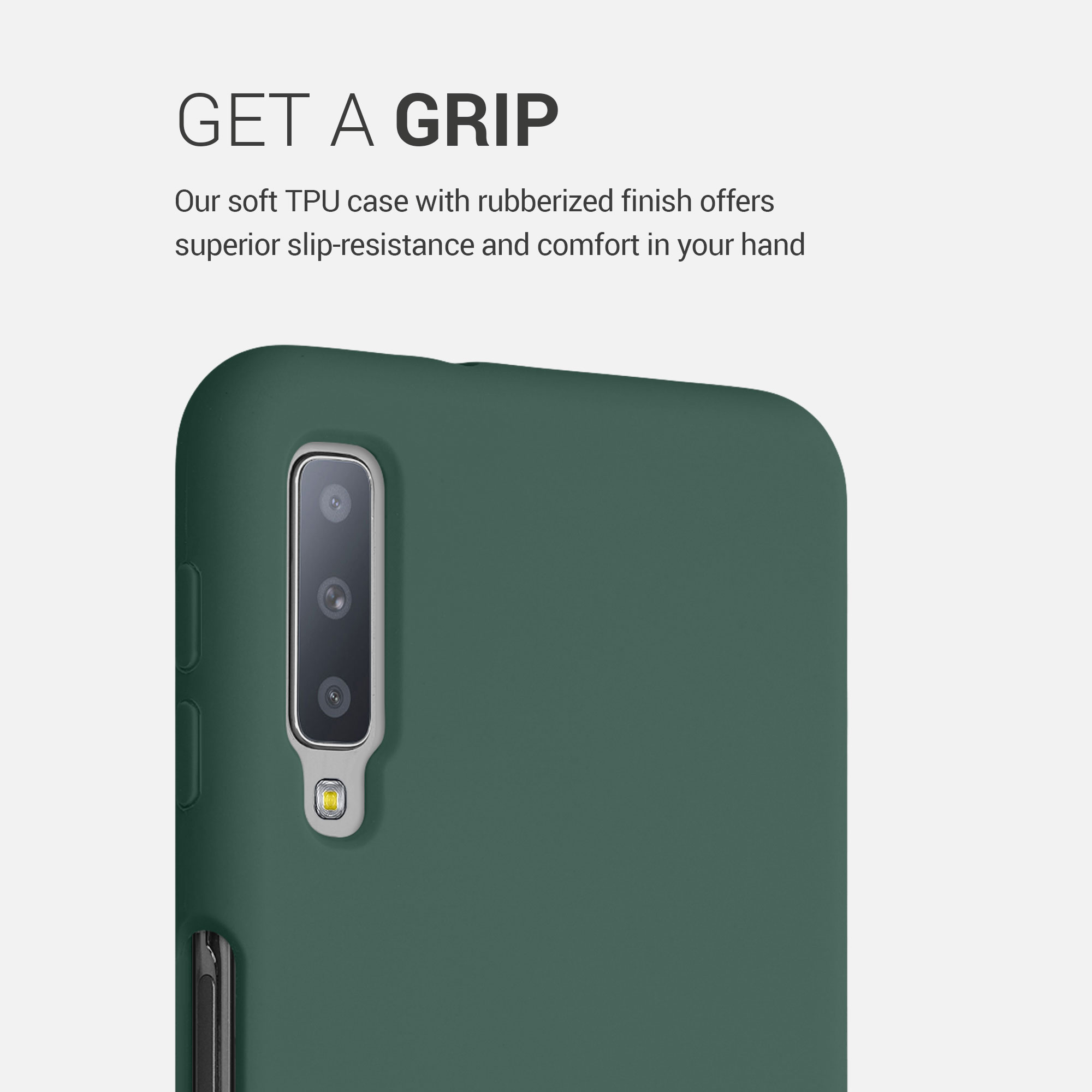 Kryt na mobil Samsung Galaxy A7 (2018) kwmobile TPU mechově zelený