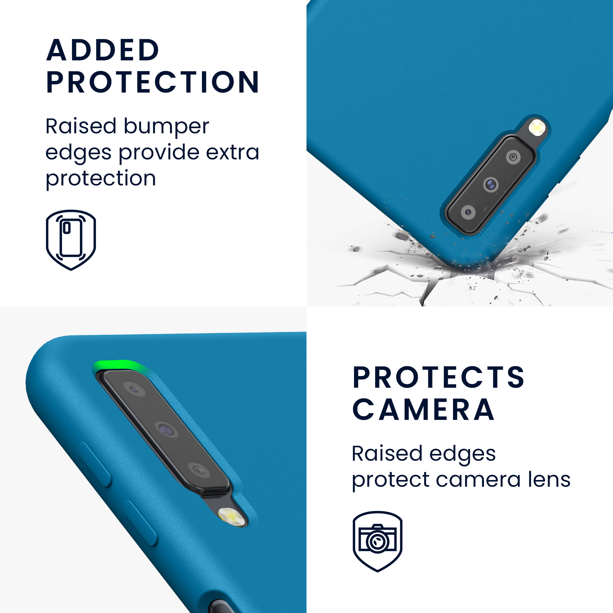 Kryt na mobil Samsung Galaxy A7 (2018) kwmobile TPU karibsky modrý