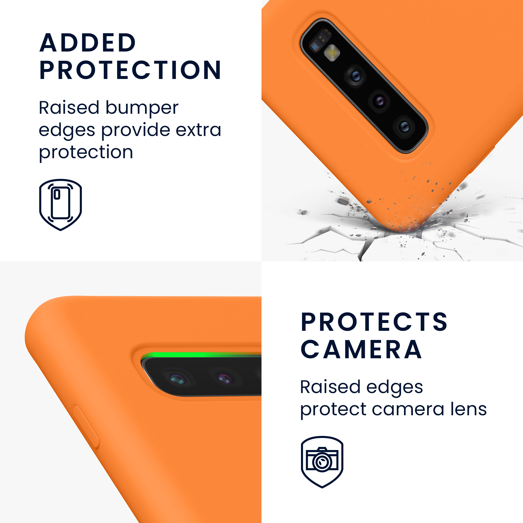 Kryt na mobil Samsung Galaxy S10 kwmobile TPU ovocně oranžový