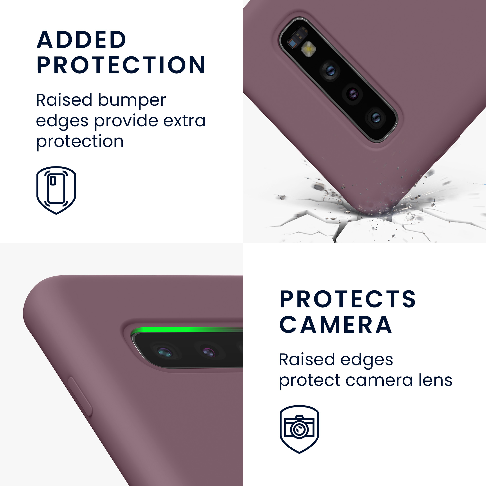 Kryt na mobil Samsung Galaxy S10 kwmobile TPU hroznově fialový