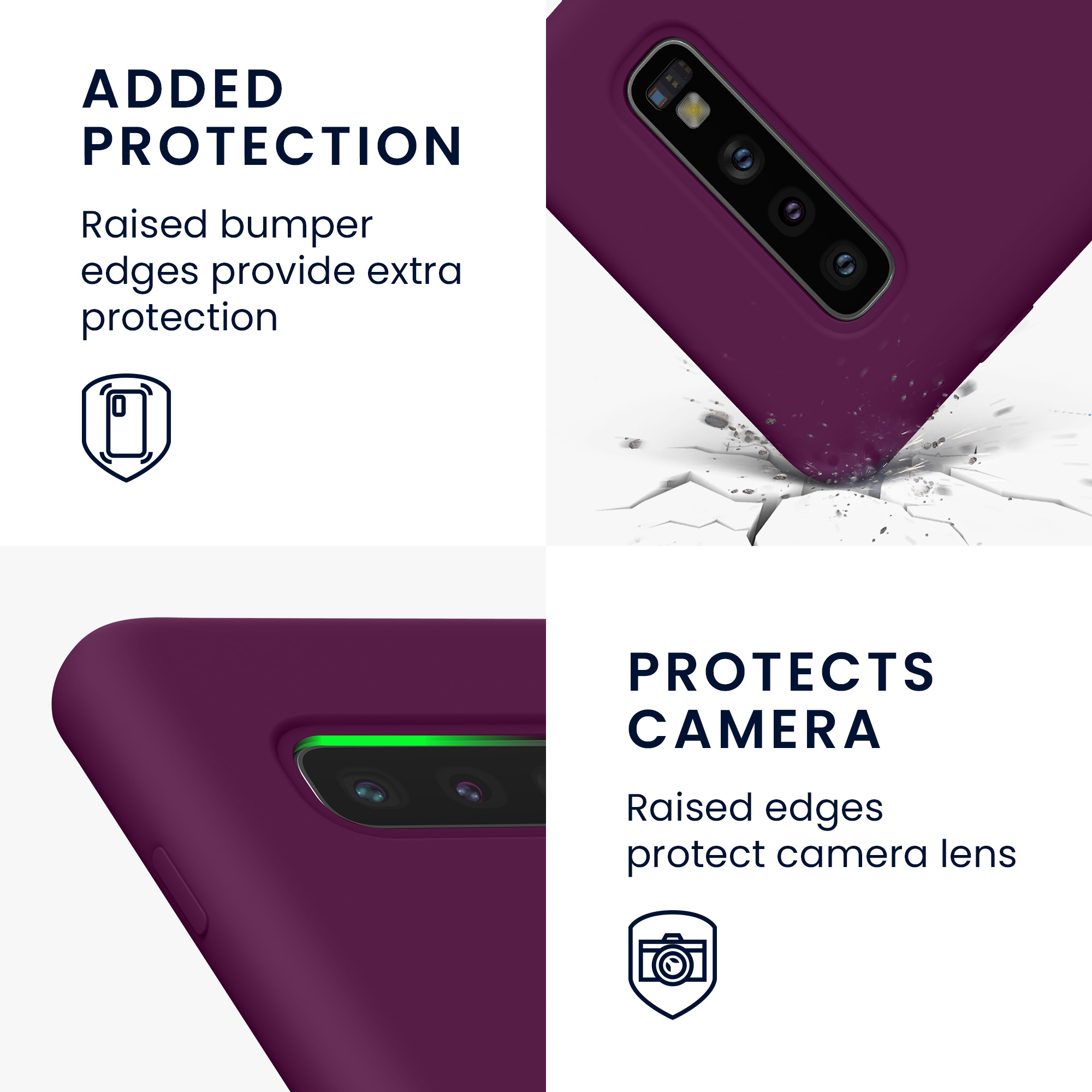 Kryt na mobil Samsung Galaxy S10 kwmobile TPU vínově fialový