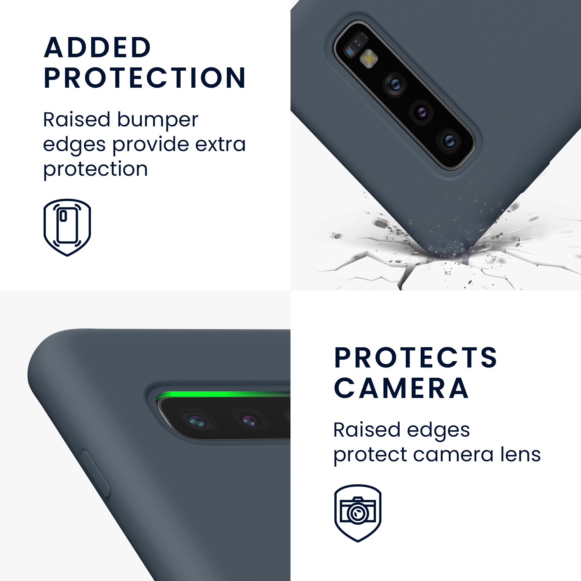 Kryt na mobil Samsung Galaxy S10 kwmobile TPU tmavě břidlicový