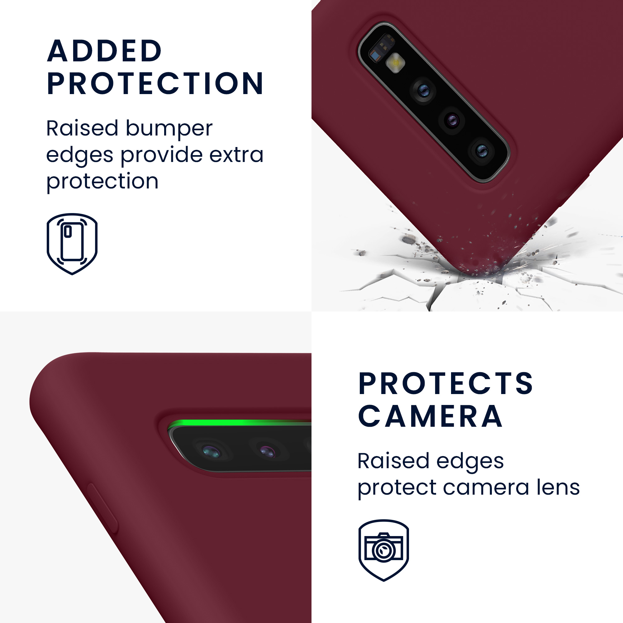 Kryt na mobil Samsung Galaxy S10 kwmobile TPU rebarborově červený