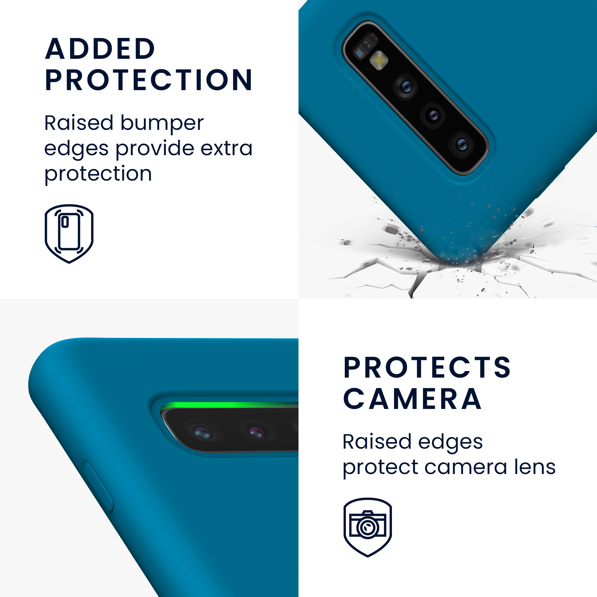 Kryt na mobil Samsung Galaxy S10 kwmobile TPU modrý Blue Reef