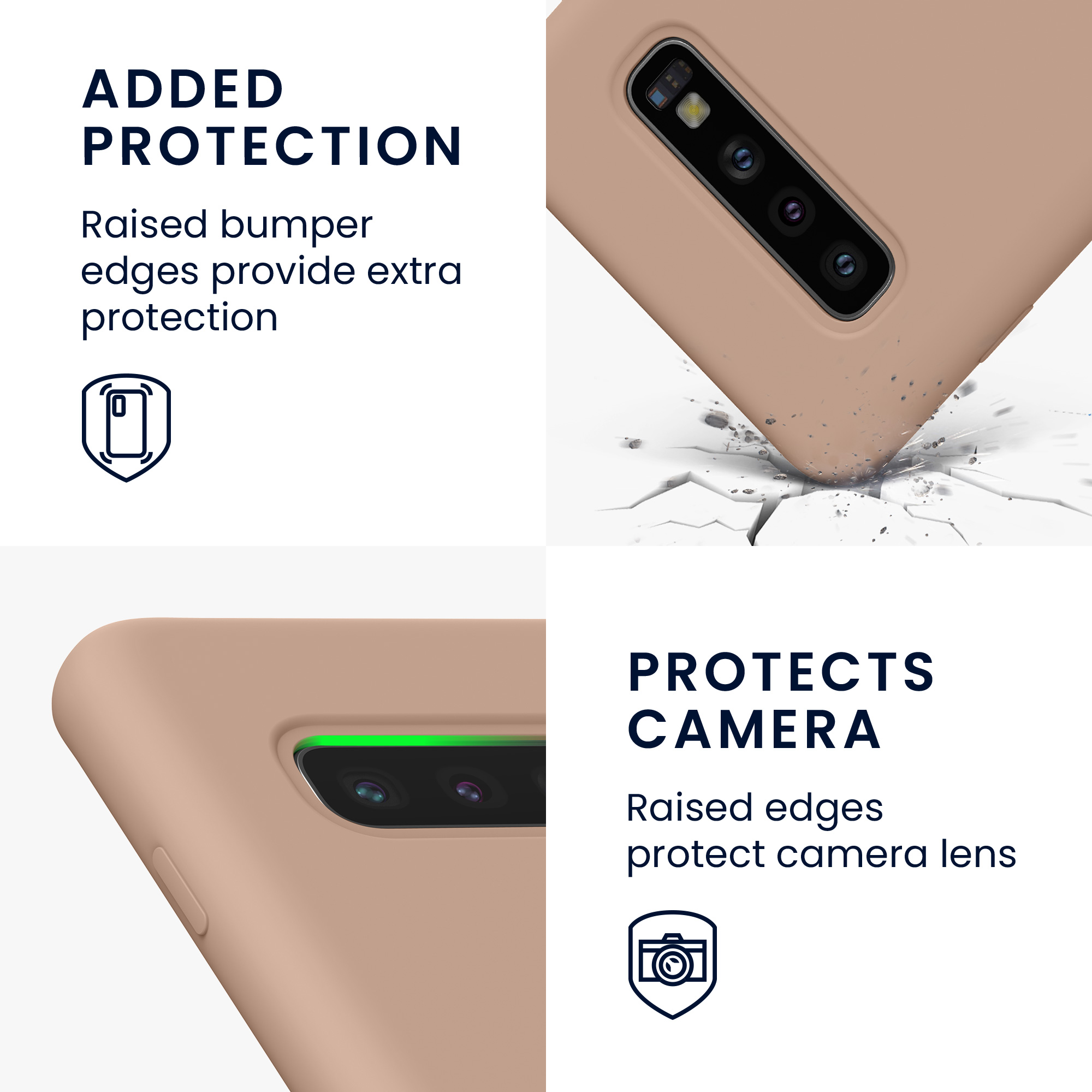 Kryt na mobil Samsung Galaxy S10 kwmobile TPU matně starorůžový