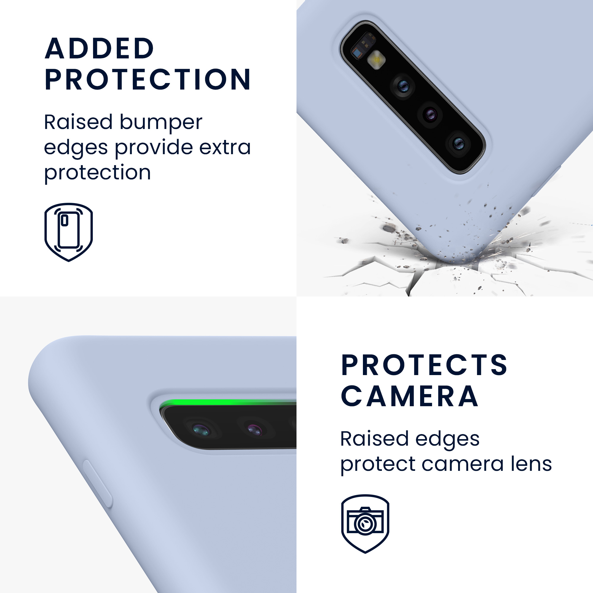 Kryt na mobil Samsung Galaxy S10 kwmobile TPU matně světle modrý