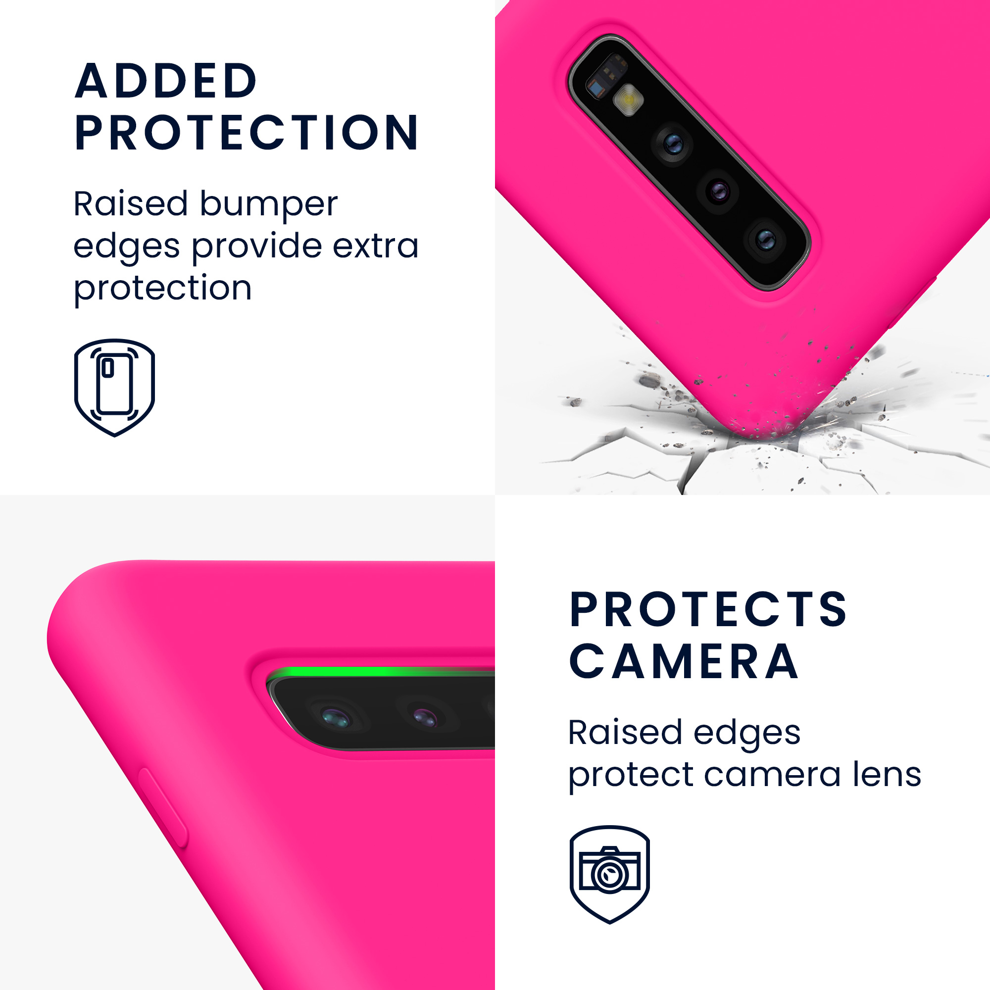 Kryt na mobil Samsung Galaxy S10 kwmobile TPU neonově růžový