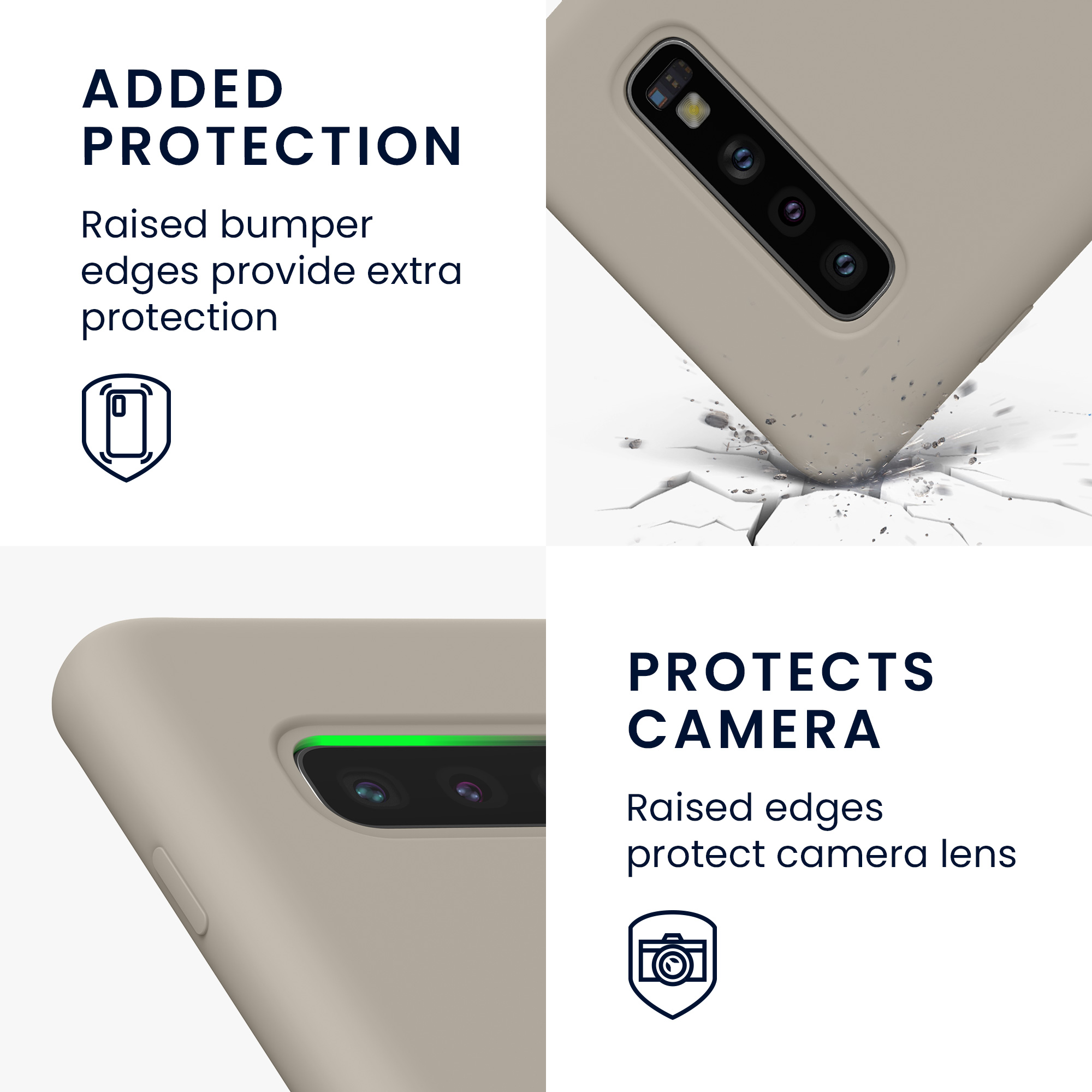 Kryt na mobil Samsung Galaxy S10 kwmobile TPU béžový