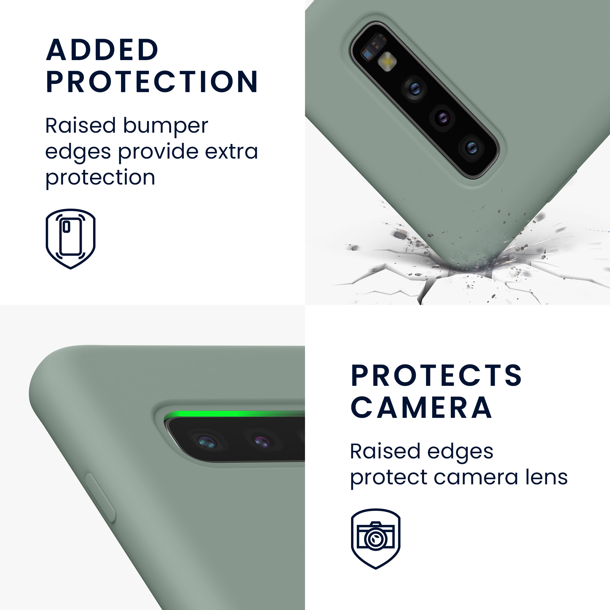Kryt na mobil Samsung Galaxy S10 kwmobile TPU Rainwashed Green