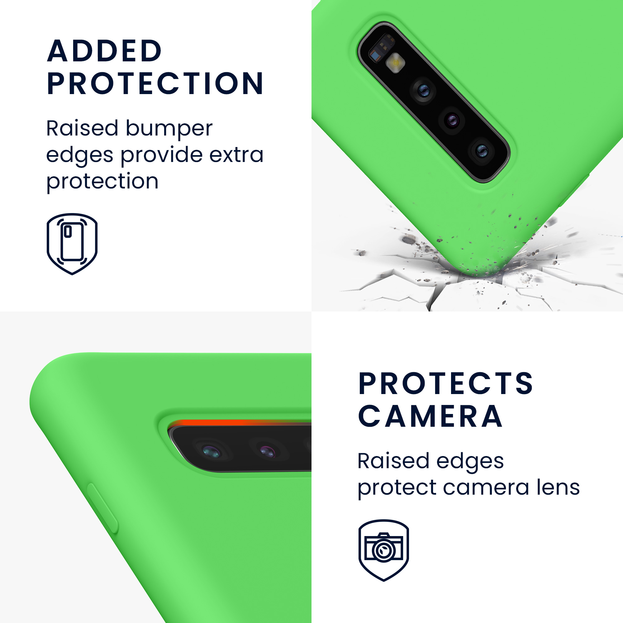 Kryt na mobil Samsung Galaxy S10 kwmobile TPU limetkově zelený