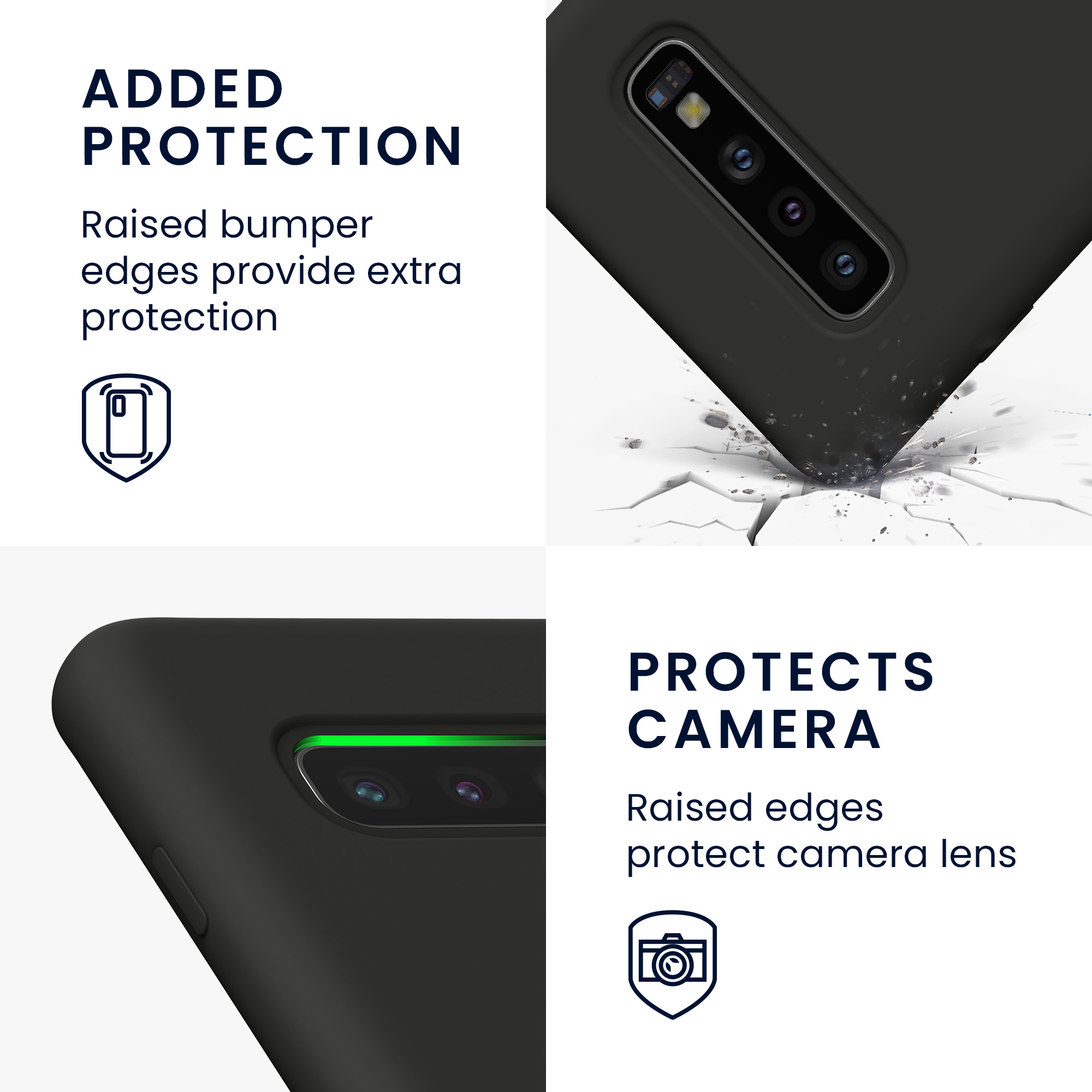 Kryt na mobil Samsung Galaxy S10 kwmobile TPU tmavě šedý
