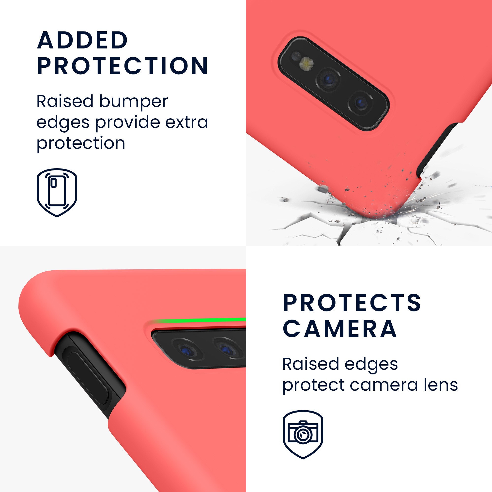 Kryt na mobil Samsung Galaxy S10e kwmobile TPU neonově korálový
