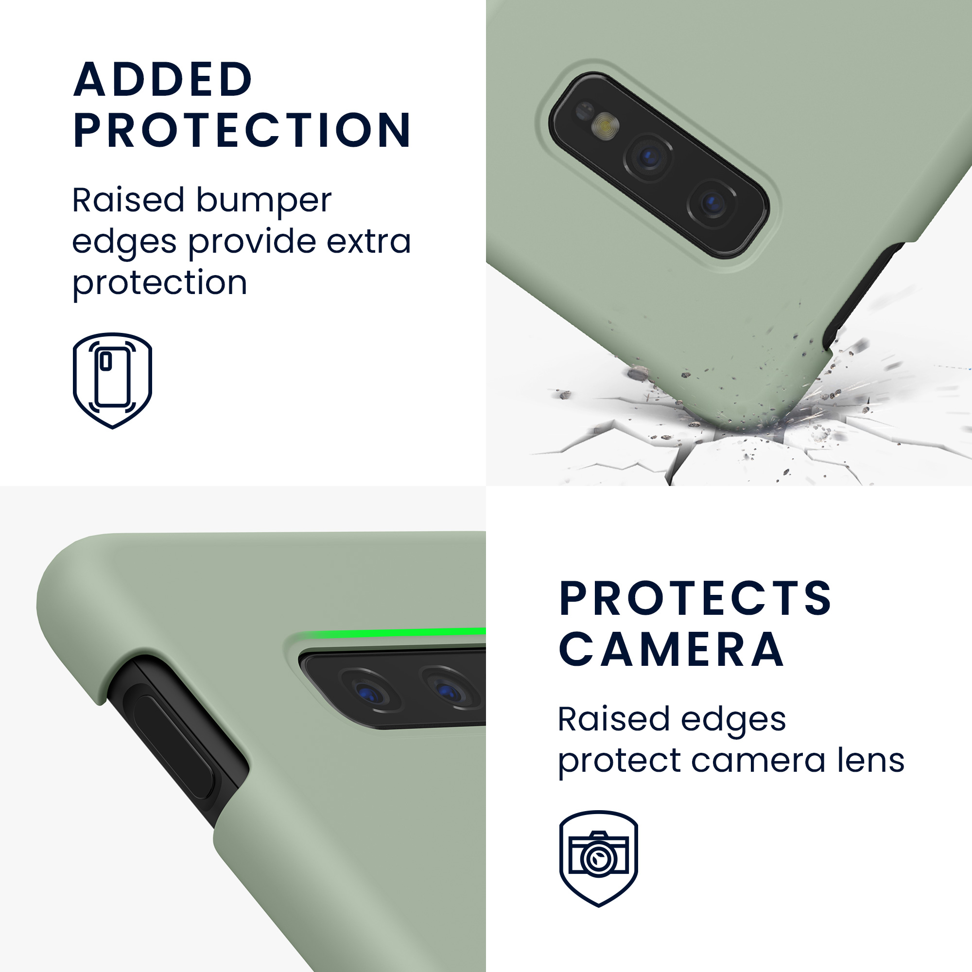 Kryt na mobil Samsung Galaxy S10e kwmobile TPU šedozelený