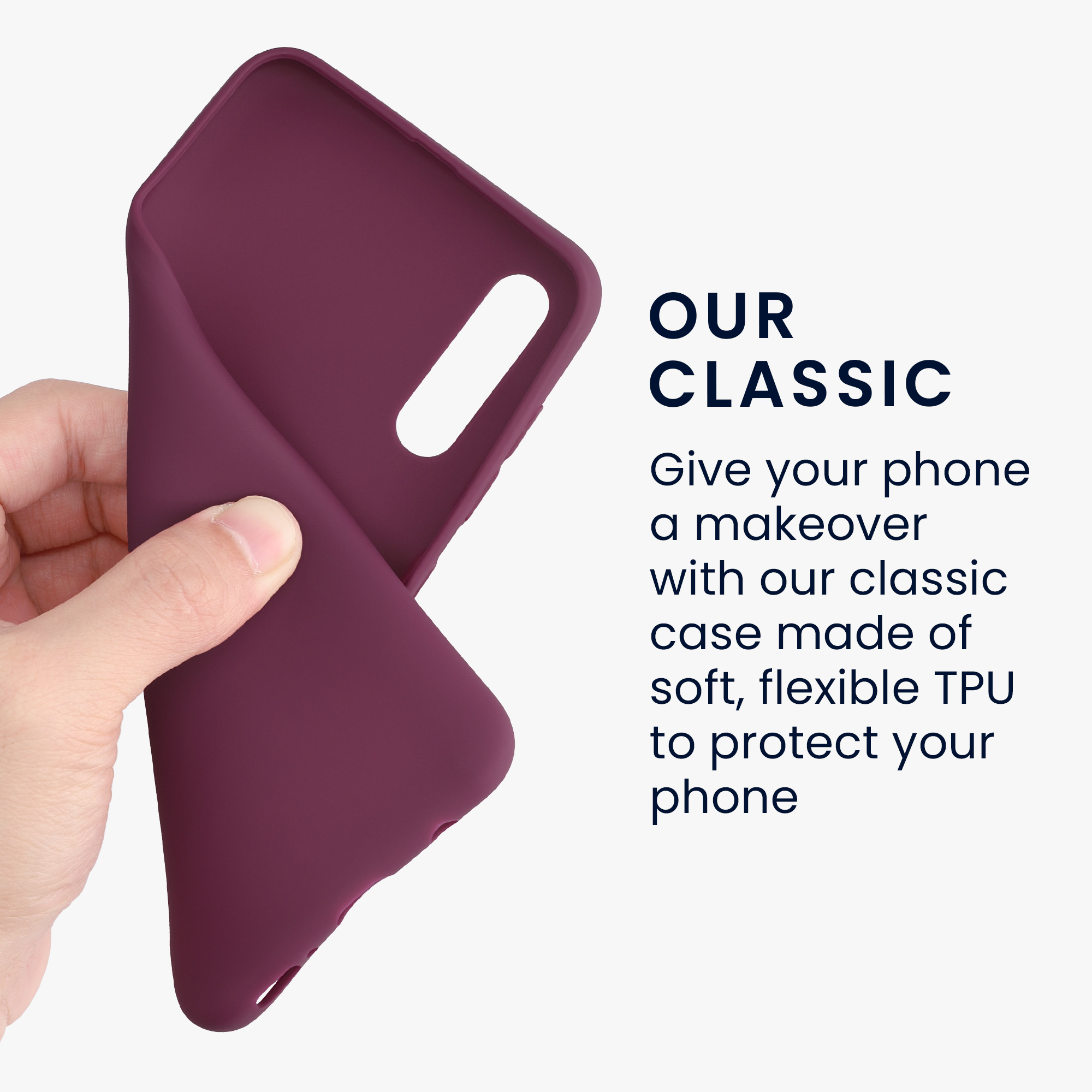 Kryt na mobil Samsung Galaxy A50 kwmobile TPU Bordeaux fialová