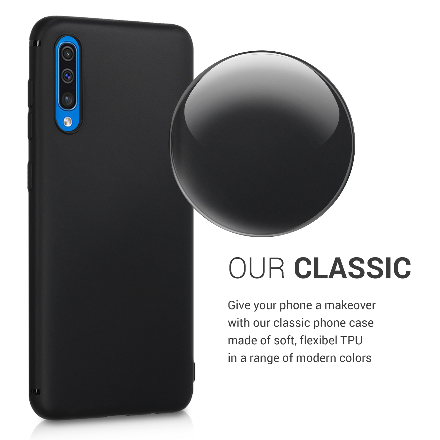 Kryt na mobil Samsung Galaxy A50 kwmobile TPU Matná černá