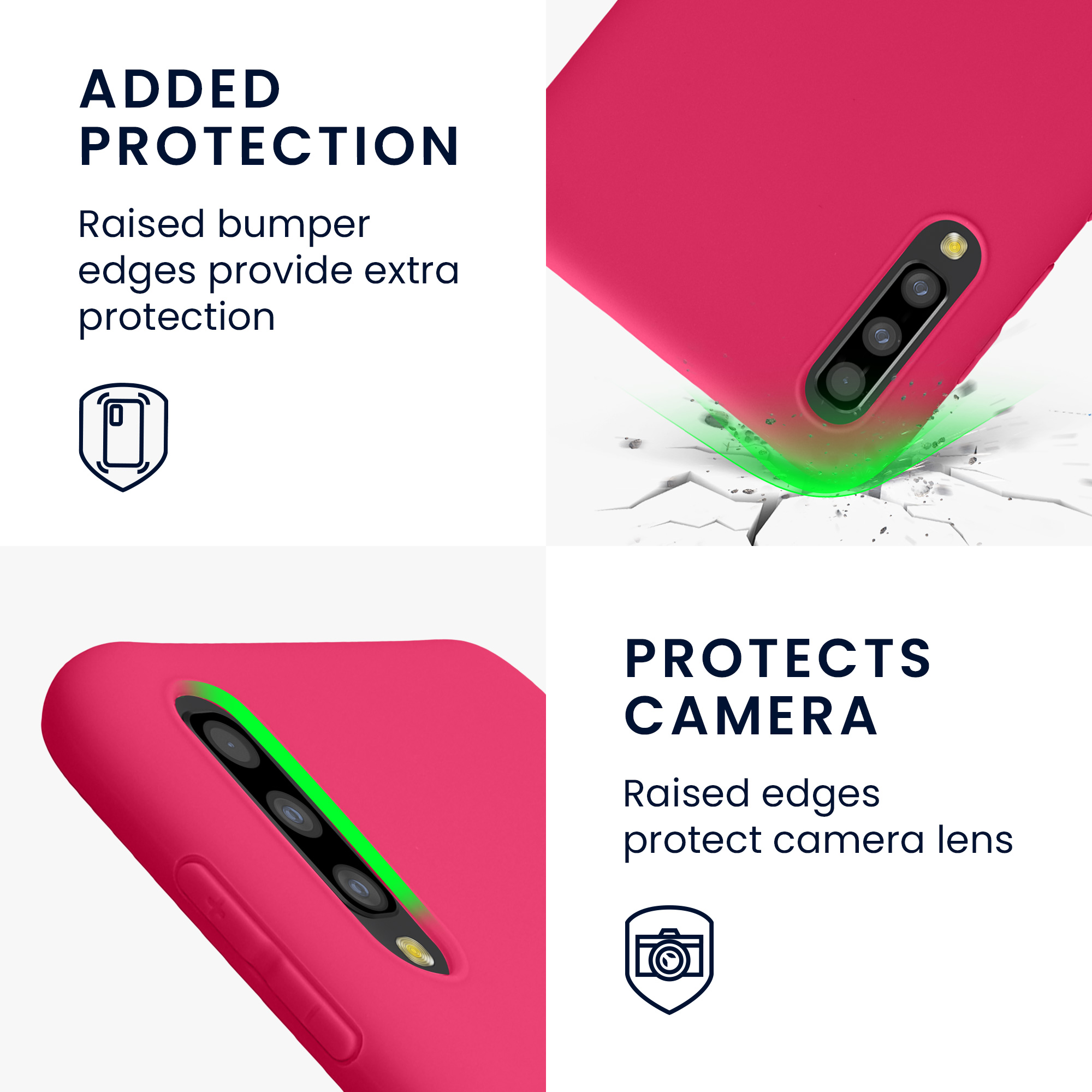 Kryt na mobil Samsung Galaxy A50 kwmobile TPU Neonová růžová