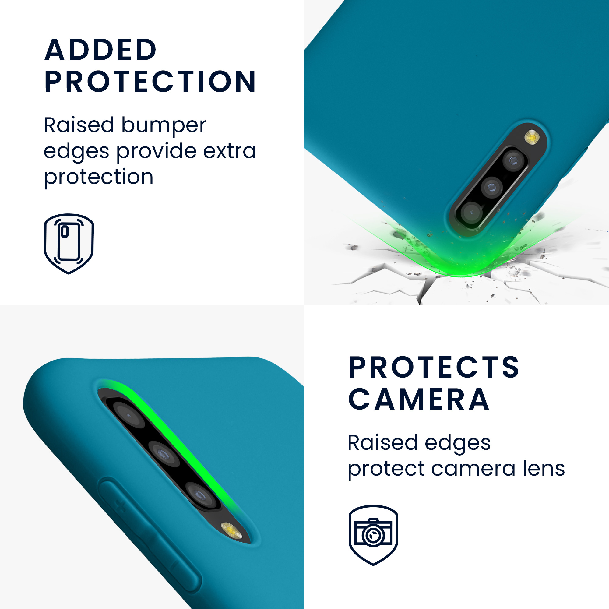 Kryt na mobil Samsung Galaxy A50 kwmobile TPU Karibská modrá