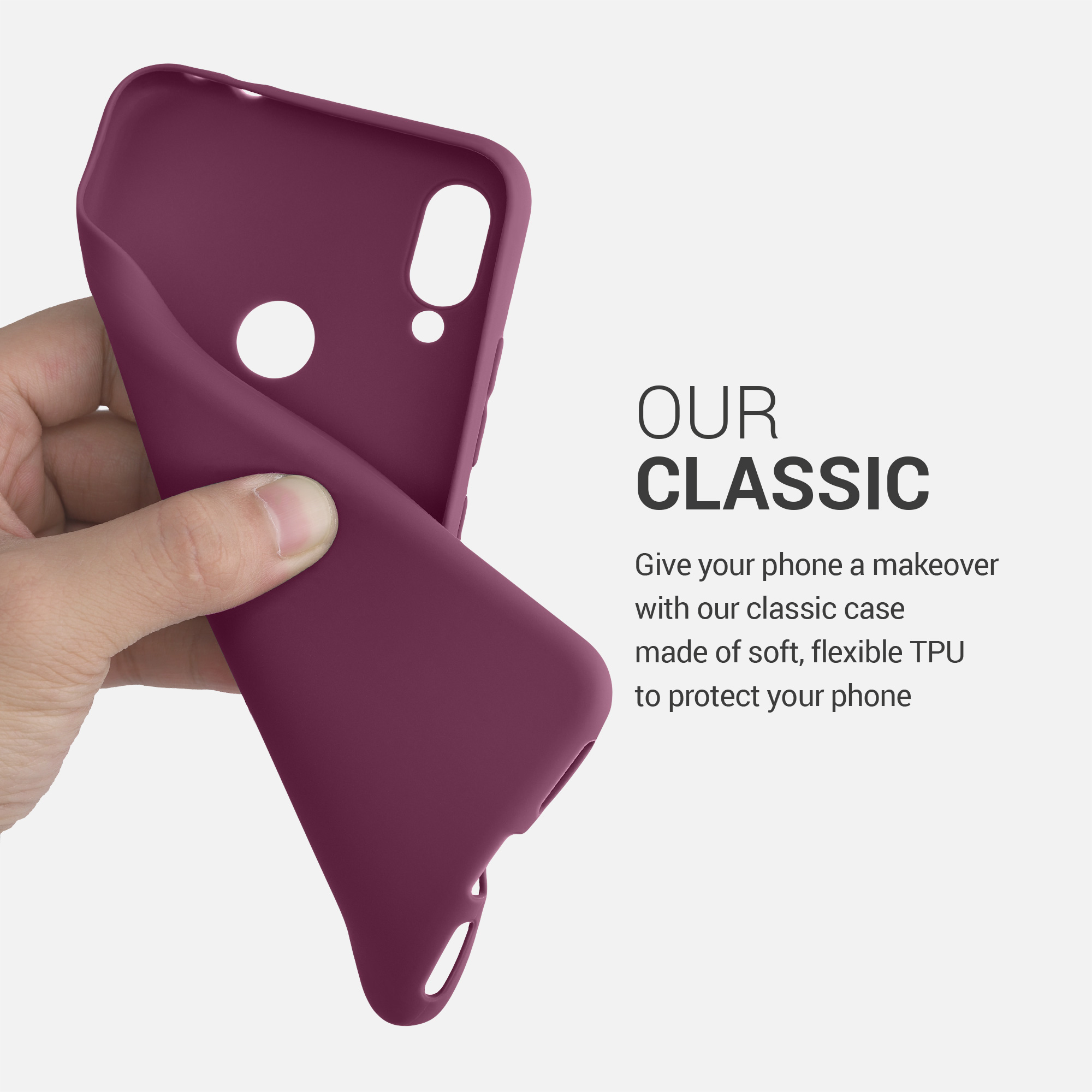 TPU kryt kwmobile pro Xiaomi Redmi Note 7 / Note 7 Pro - vínově fialová