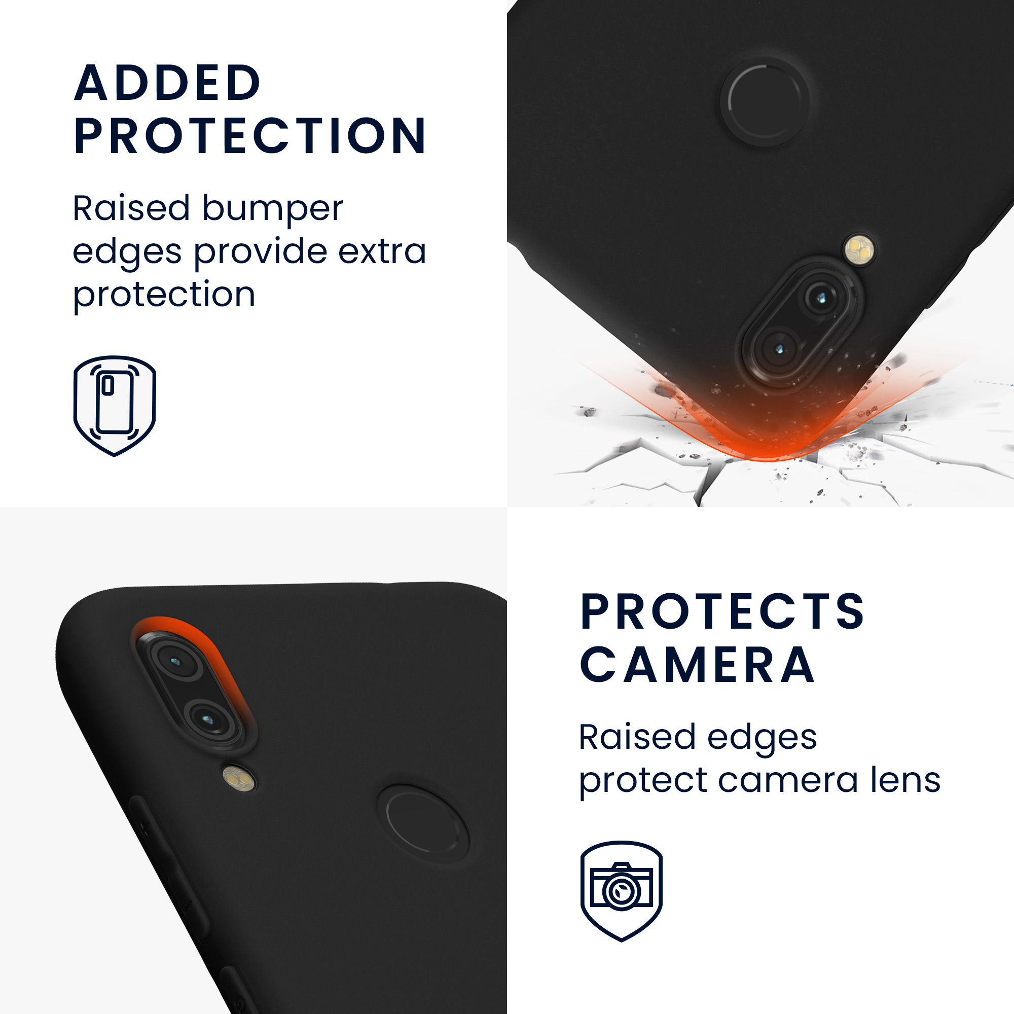 TPU kryt kwmobile pro Xiaomi Redmi Note 7 / Note 7 Pro - matná černá