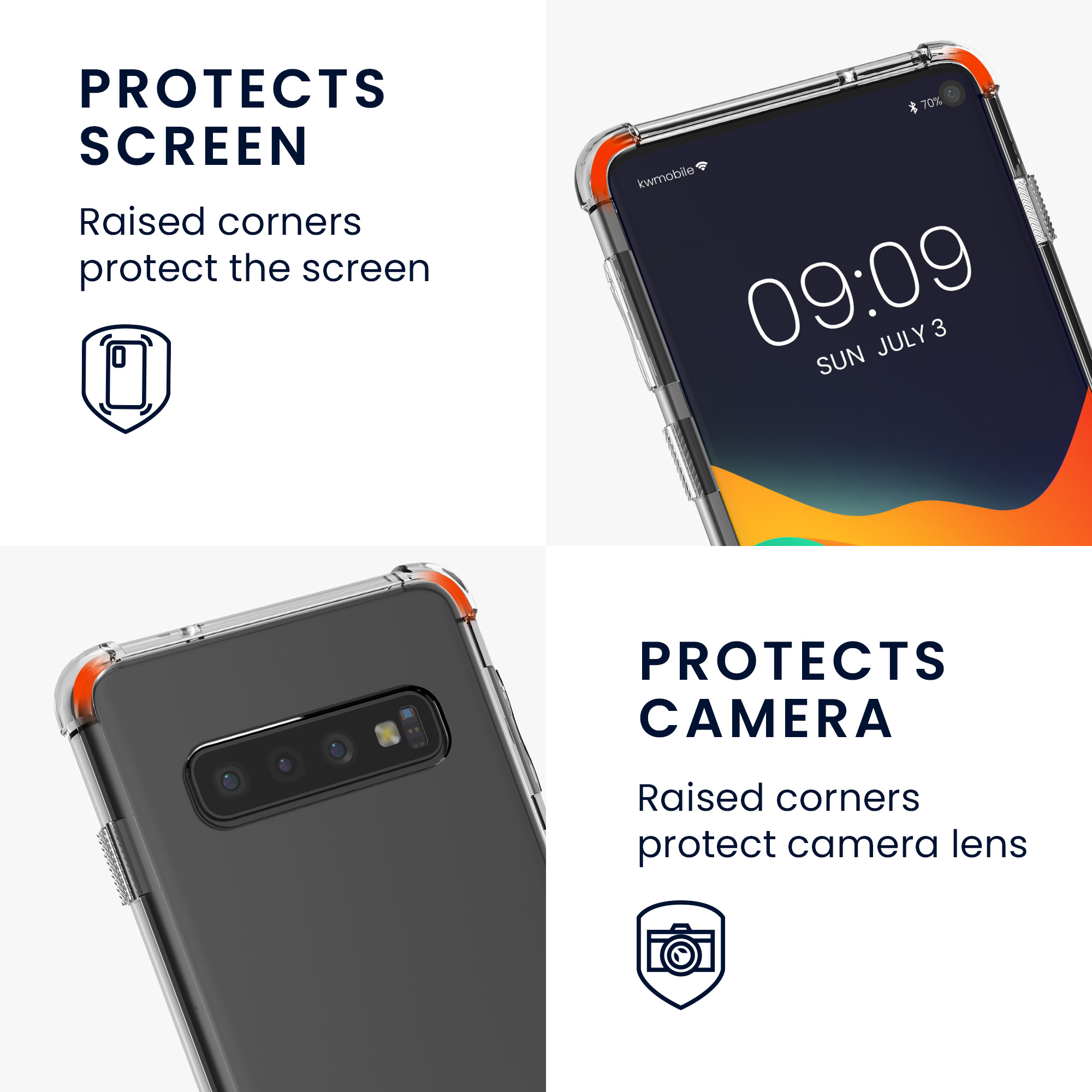 Crossbody kryt na mobil Samsung Galaxy S10 kwmobile transparentní