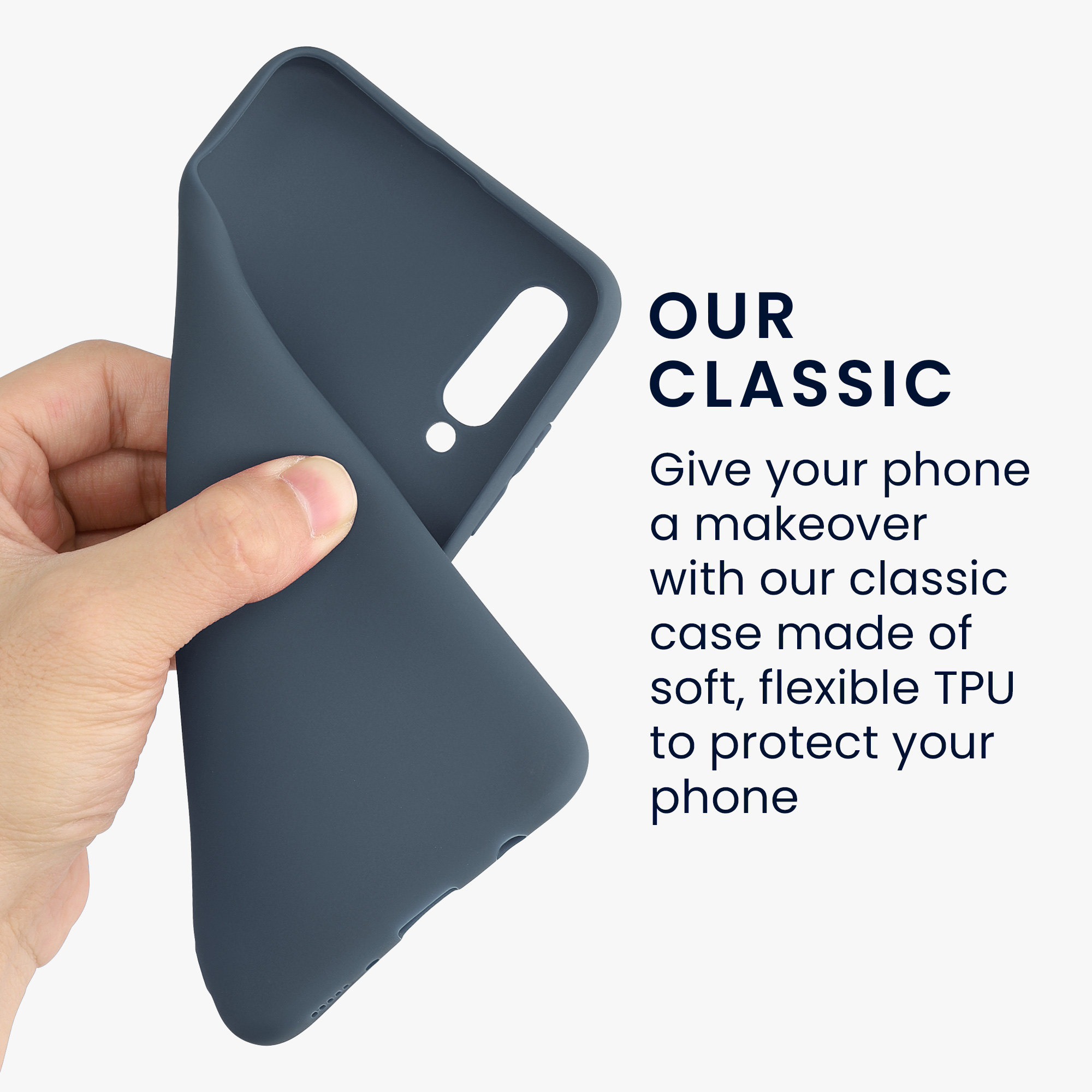 Kryt na mobil Samsung Galaxy A70 kwmobile TPU tmavě břidlicový