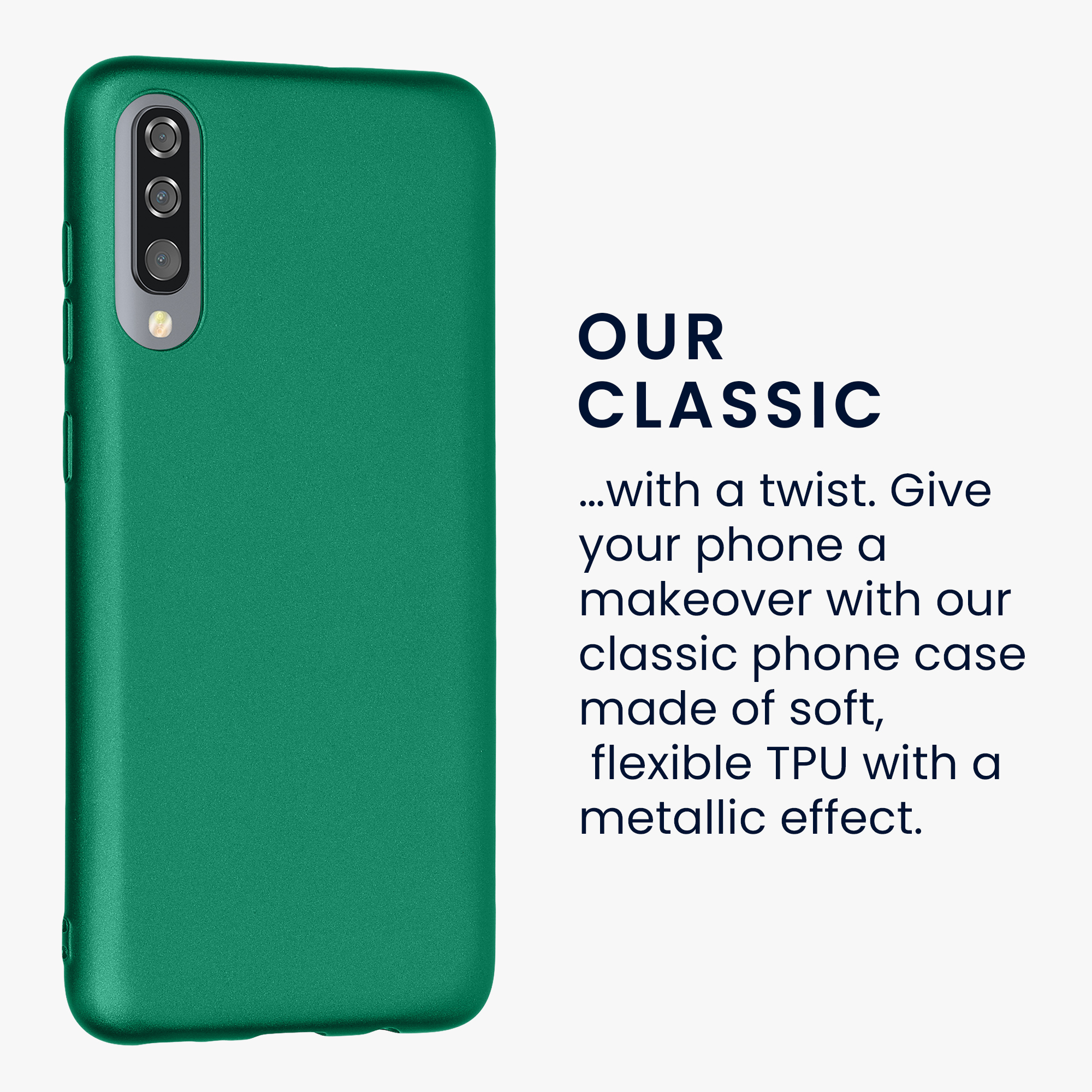 Metalický kryt na mobil Samsung Galaxy A70 kwmobile metalicky tmavě zelený