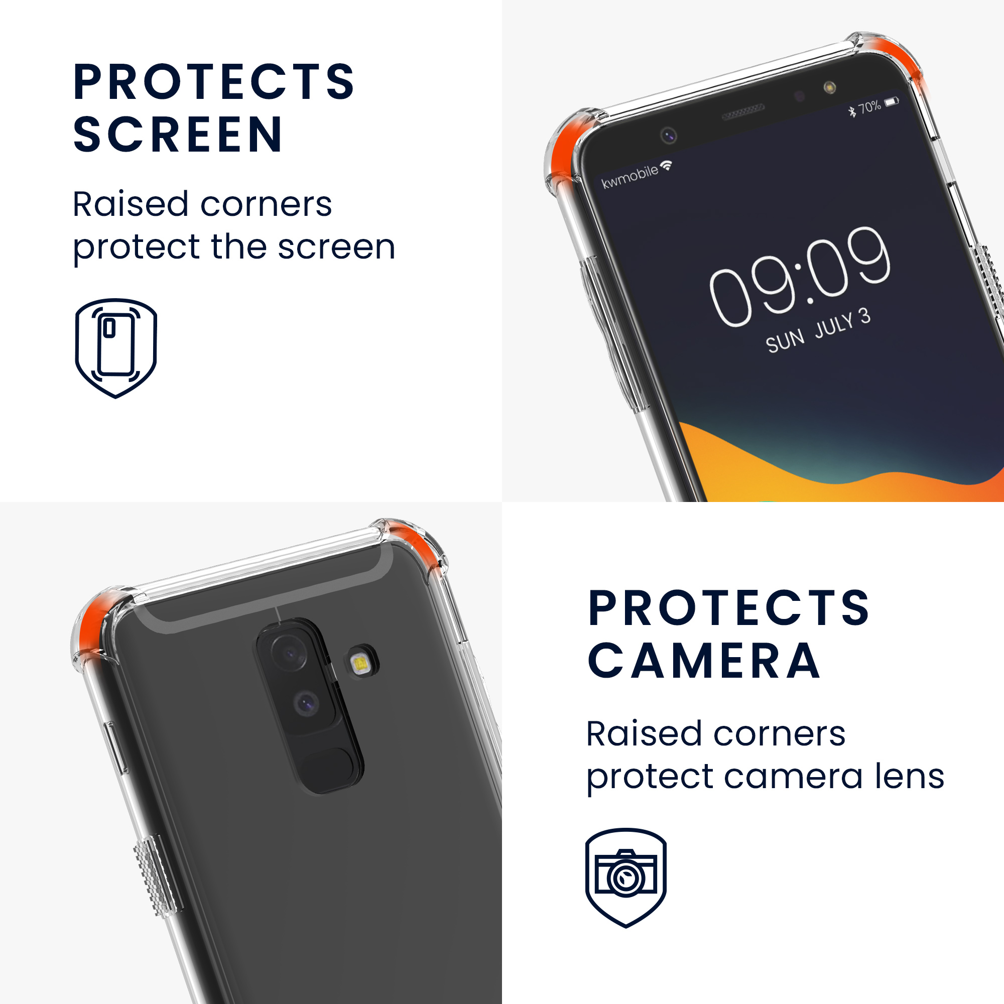 Crossbody kryt na mobil Samsung Galaxy A6+/A6 Plus (2018) kwmobile transparentní