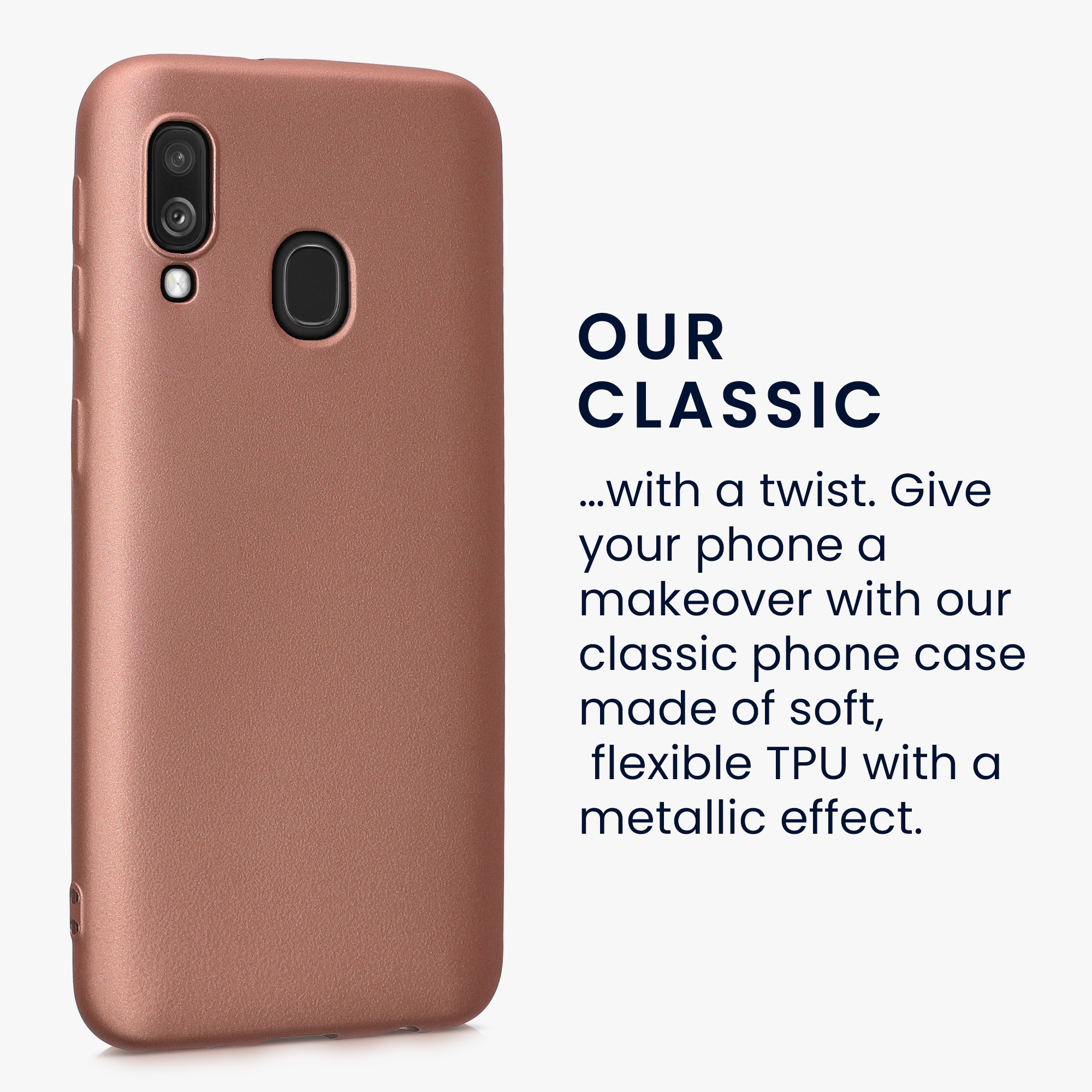 Pouzdro pro Samsung Galaxy A40 kwmobile tenké metalické silikonové - metalická bronzová