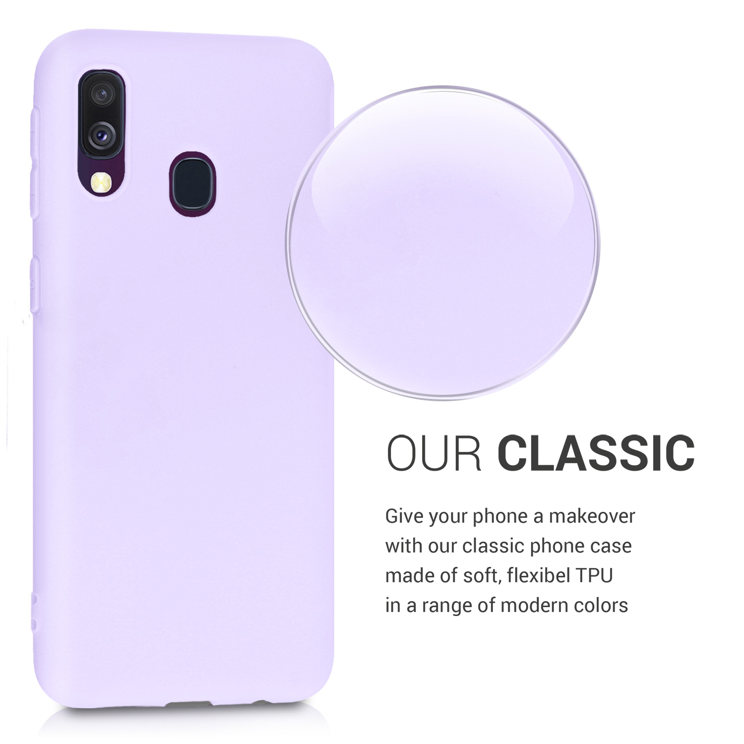 Kryt na mobil Samsung Galaxy A40 kwmobile TPU Levandulová