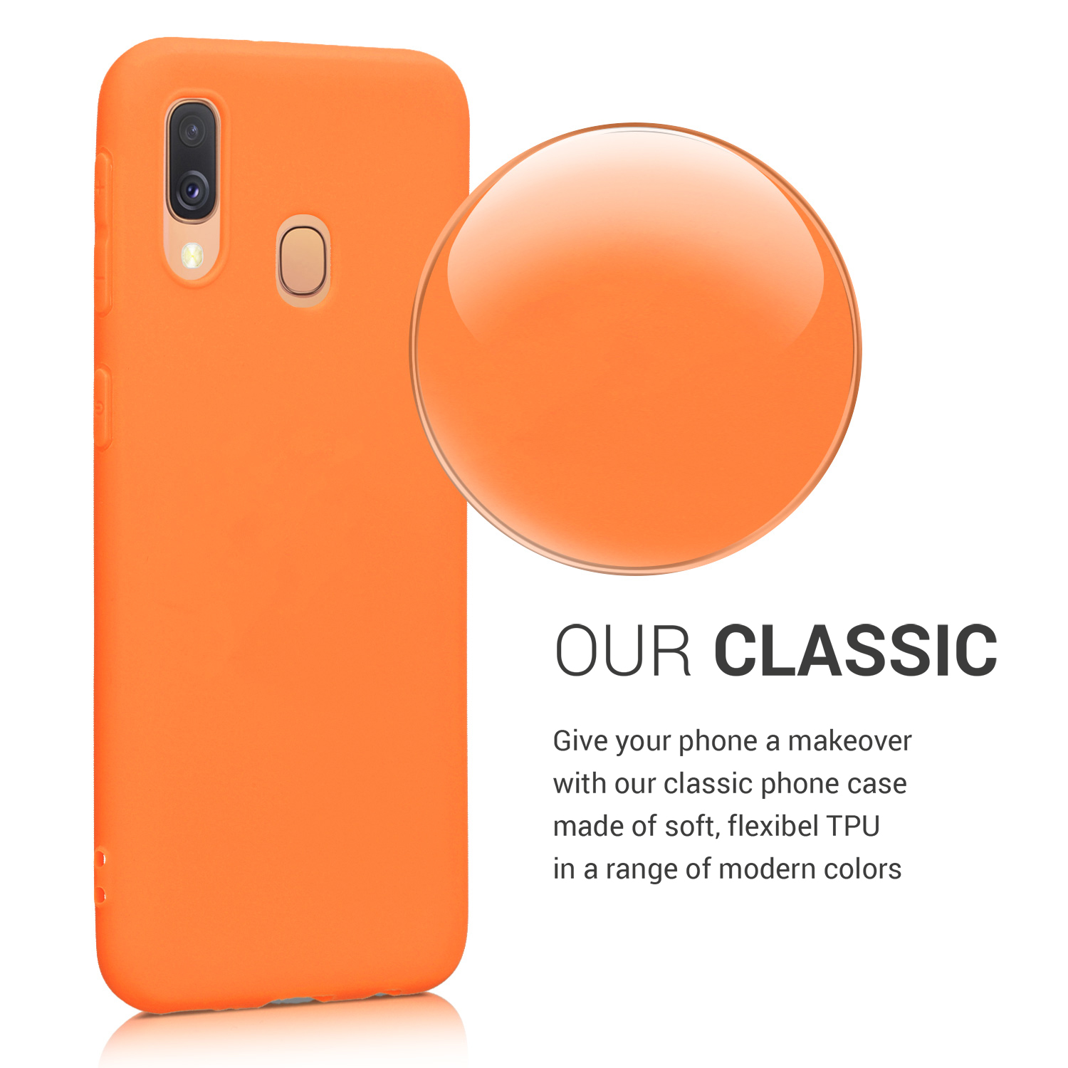 Kryt na mobil Samsung Galaxy A40 kwmobile TPU Ovocná oranžová