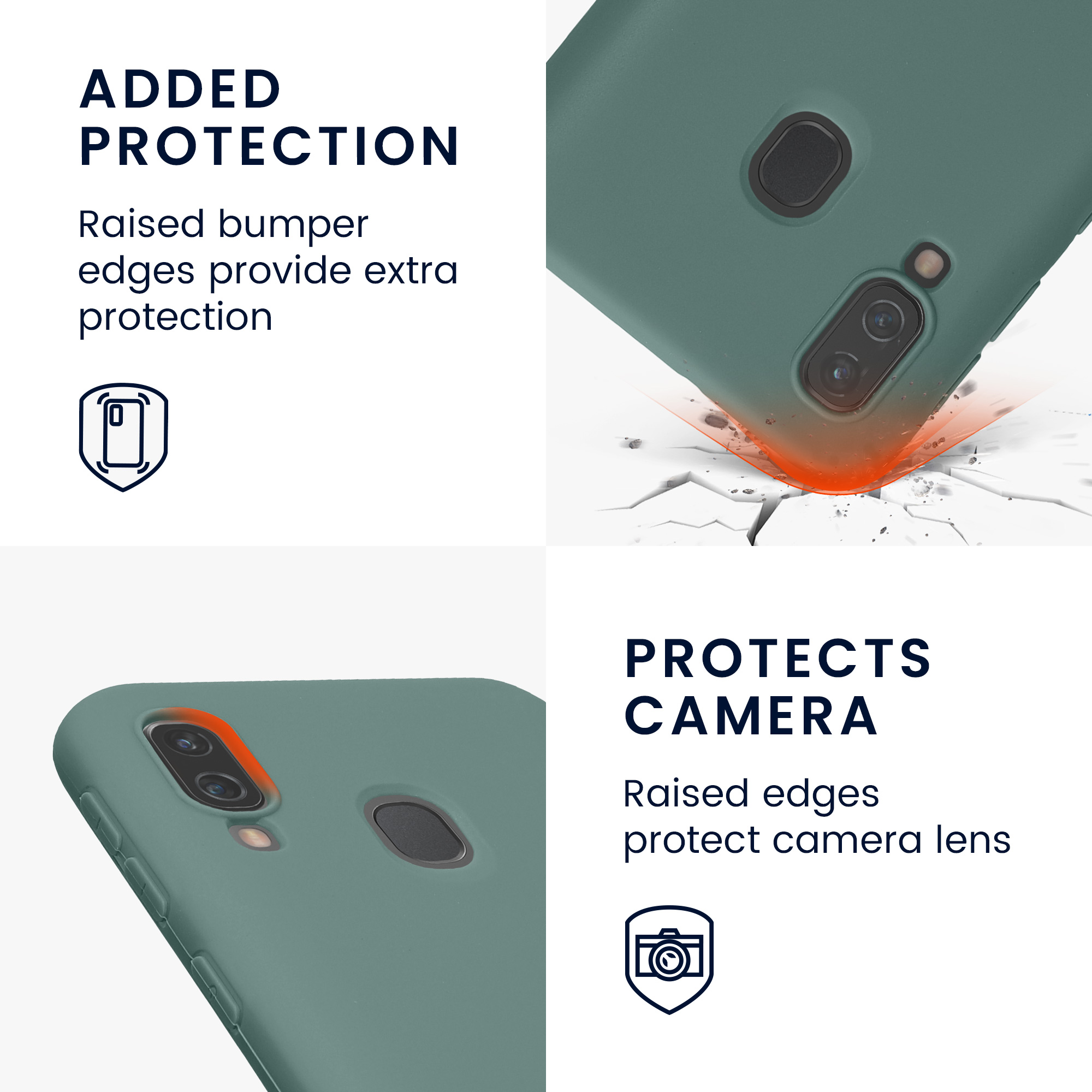 Pouzdro pro Samsung Galaxy A40 kwmobile TPU - modrozelená