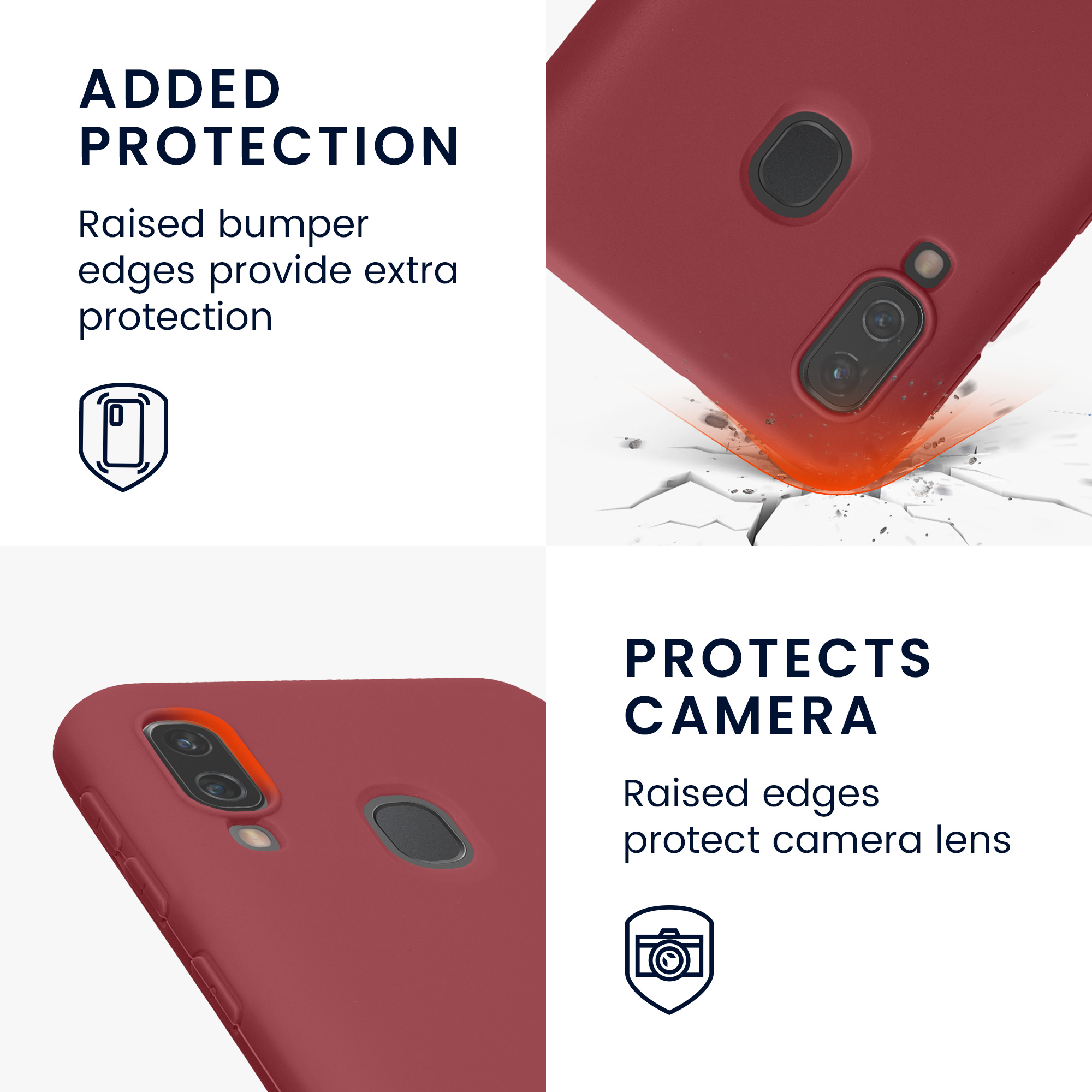 Kryt na mobil Samsung Galaxy A40 kwmobile TPU Bordeaux fialová