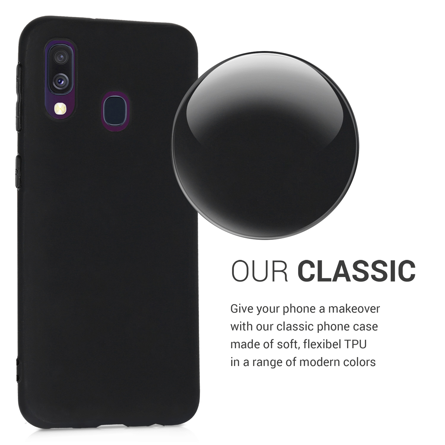 Kryt na mobil Samsung Galaxy A40 kwmobile TPU Matná černá