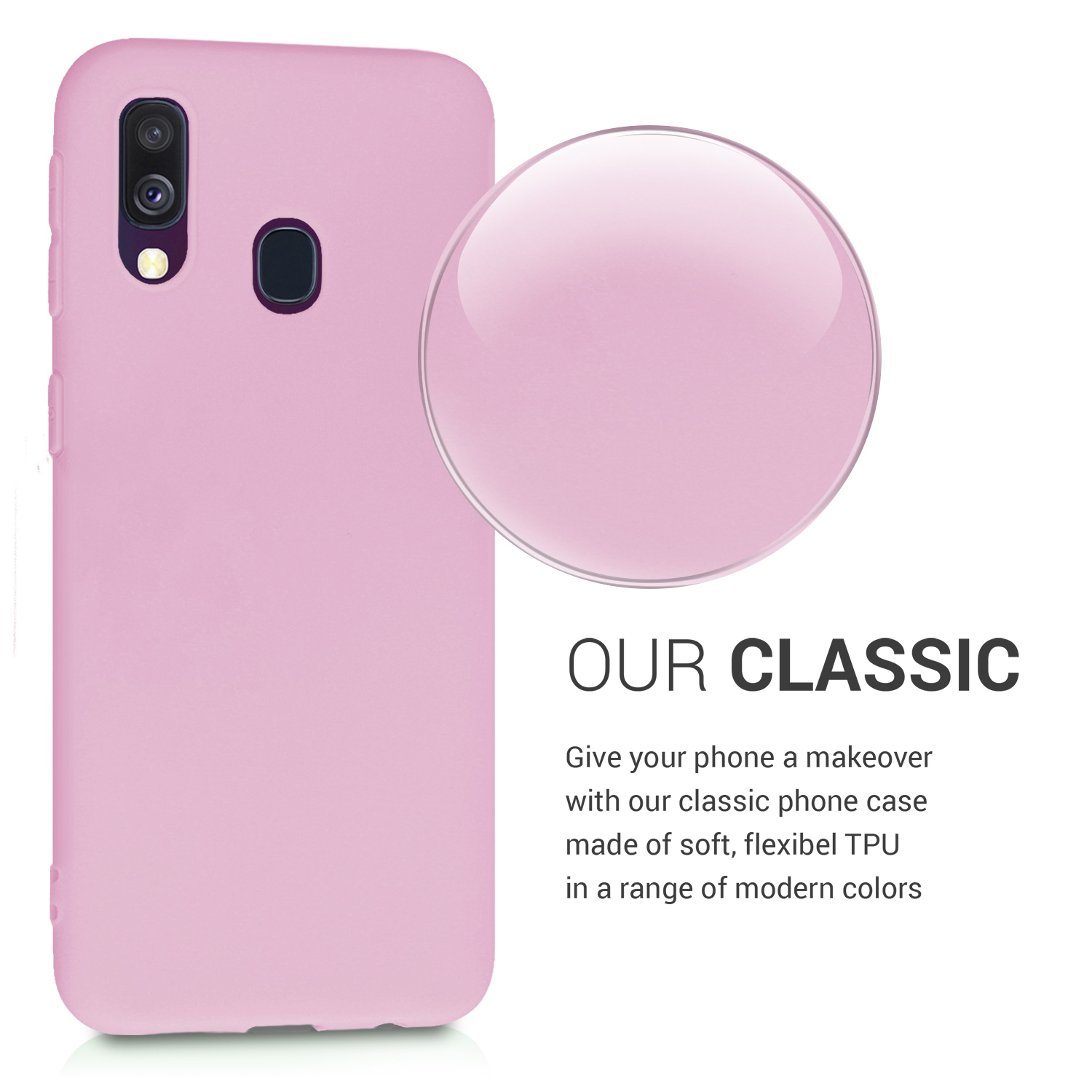 Kryt na mobil Samsung Galaxy A40 kwmobile TPU Matná antická růžová