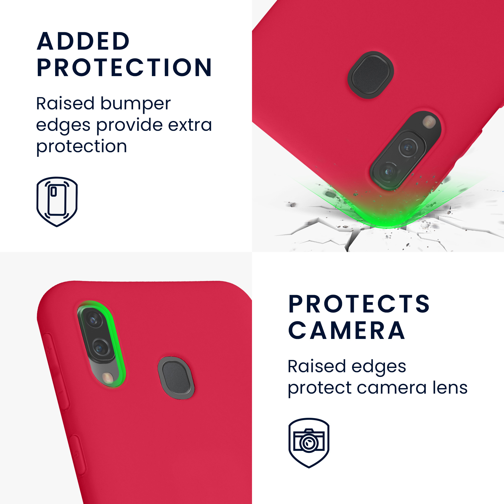 Kryt na mobil Samsung Galaxy A40 kwmobile TPU Neonová růžová