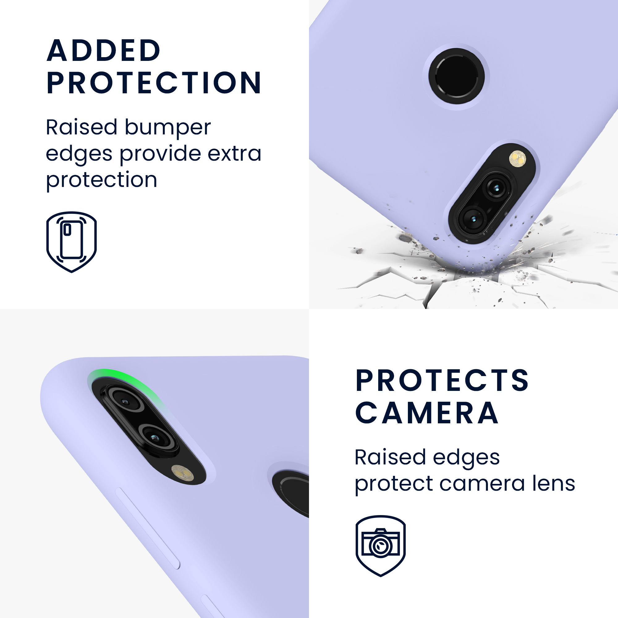 TPU kryt kwmobile pro Xiaomi Redmi Note 7 / Note 7 Pro - wireless charging light lavender